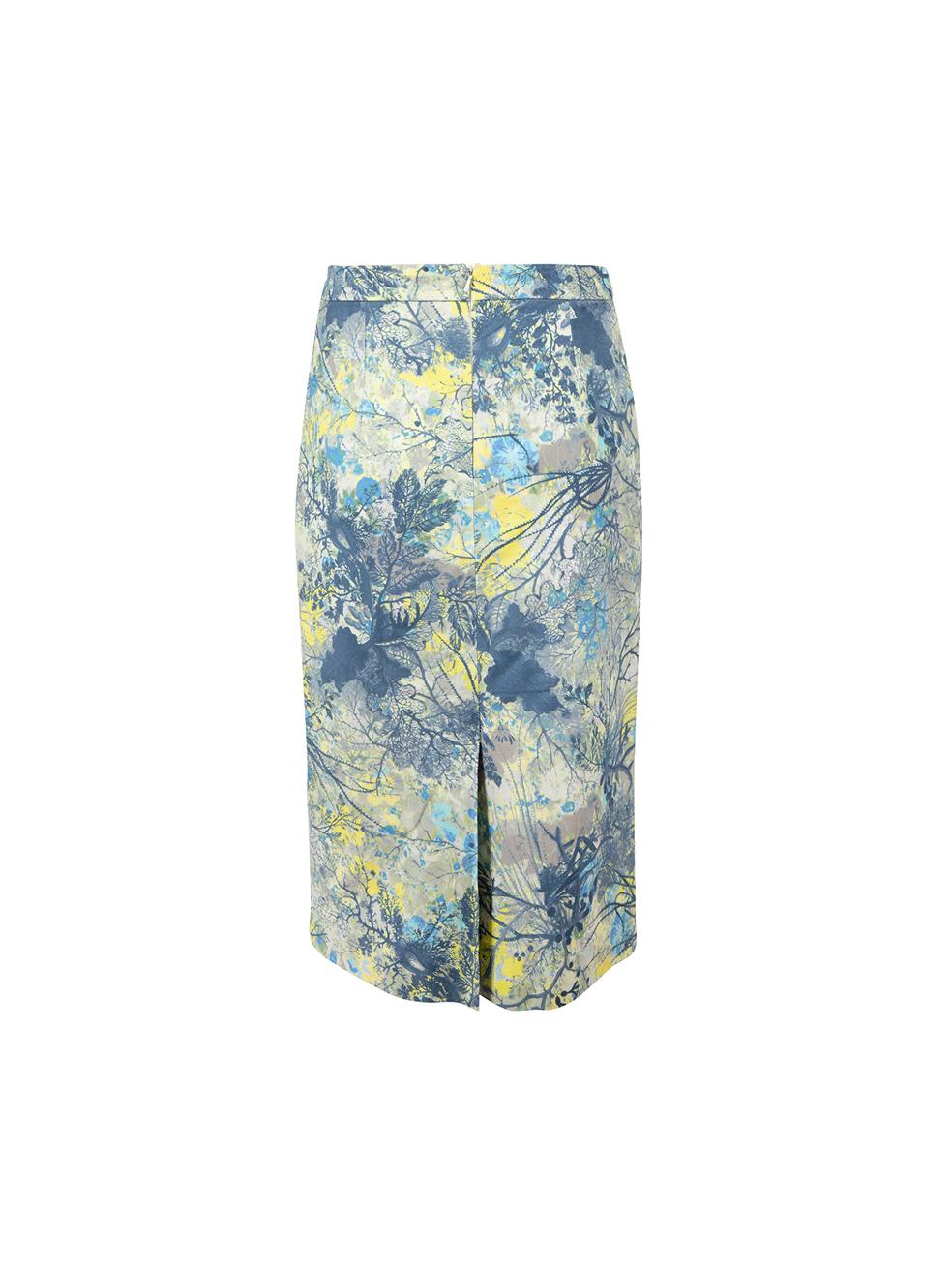 Erdem Graphic Printed Midi Pencil Skirt Size M In Good Condition For Sale In London, GB