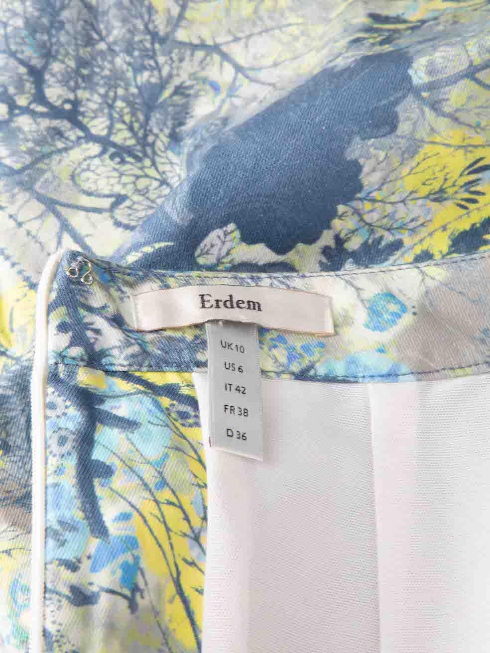 Erdem Graphic Printed Midi Pencil Skirt Size M For Sale 1
