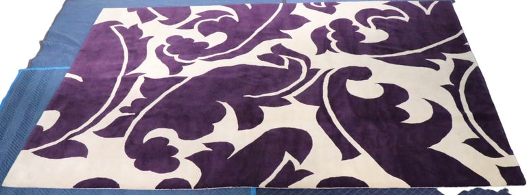 Marni Rug Graphic Purple and White Floral Marni Overleaf The Rug Company Carpet ...