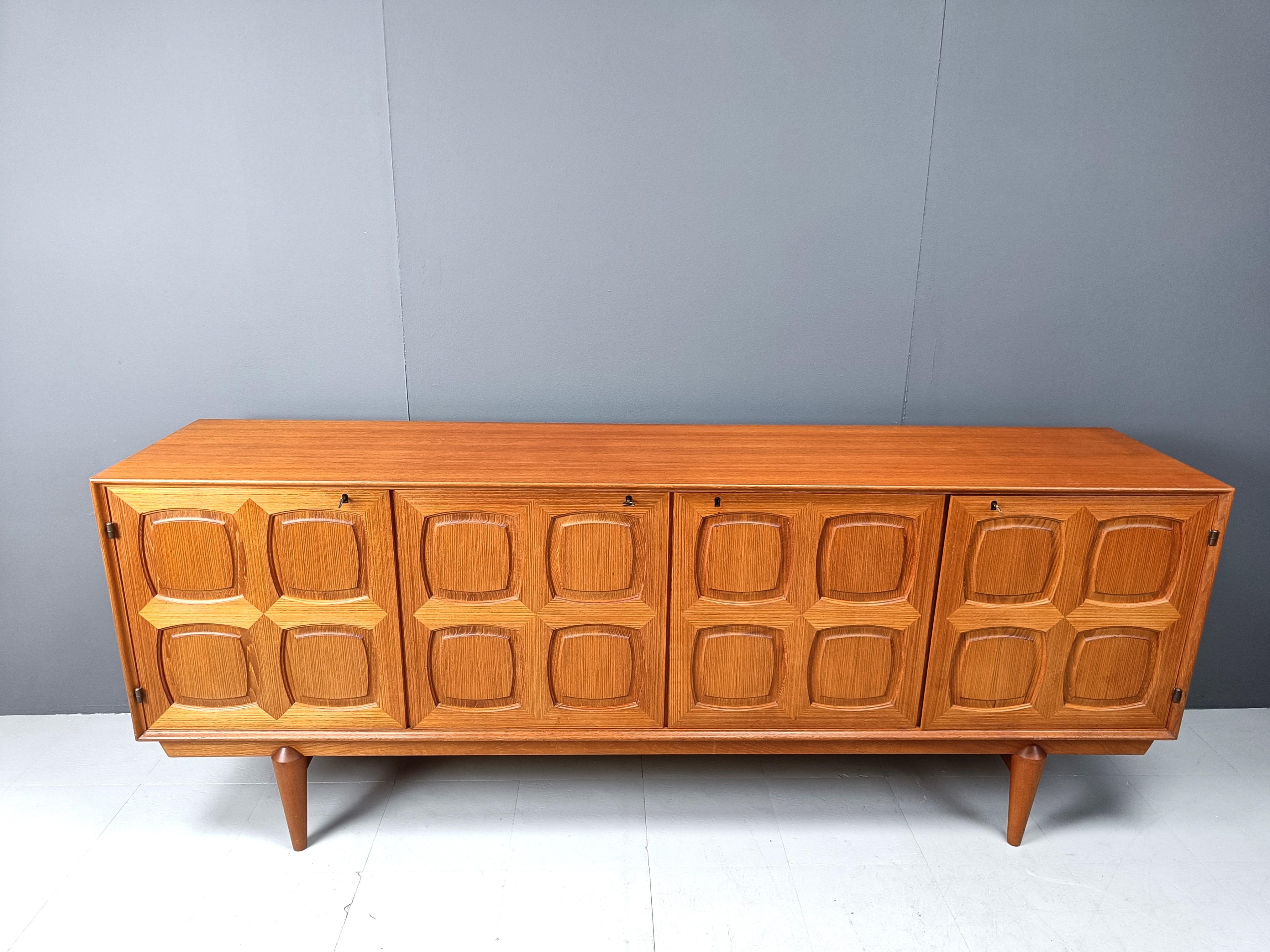Scandinavian Modern Graphic sideboard by Gustav Bahus, 1960s