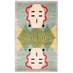 Graphic Silk Rug „Dhading“ aus grafischer Seide von Alessandro Mendini für Carini