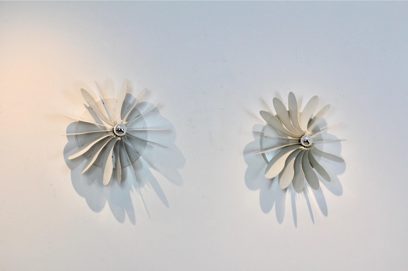 Steel Graphical Bolide Sconces by Hermian Sneyders de Vogel for RAAK, Amsterdam, 4 pcs For Sale
