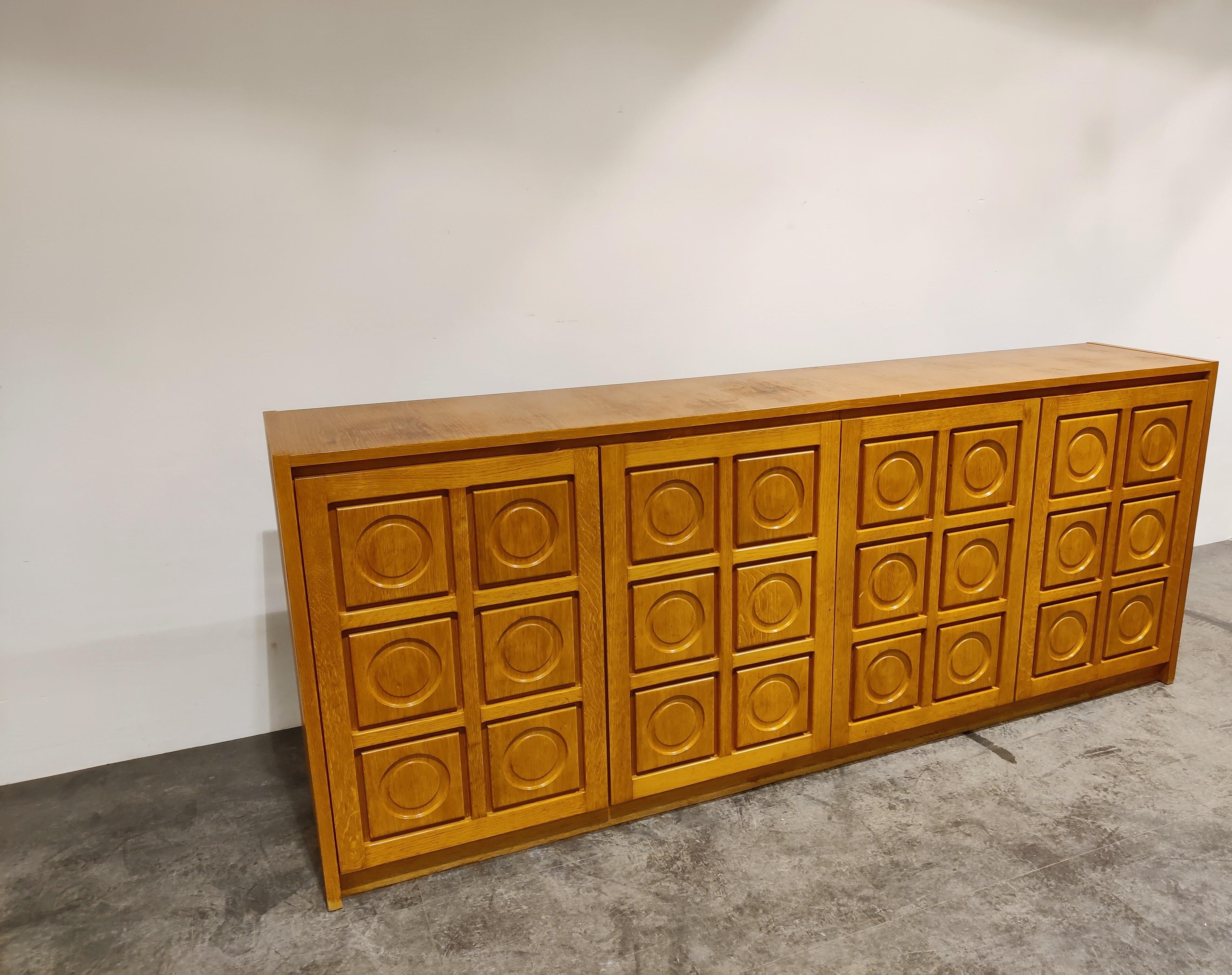 Graphical Brutalist Credenza, 1970s 6