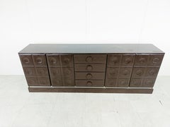 Graphical brutalist credenza, 1970s