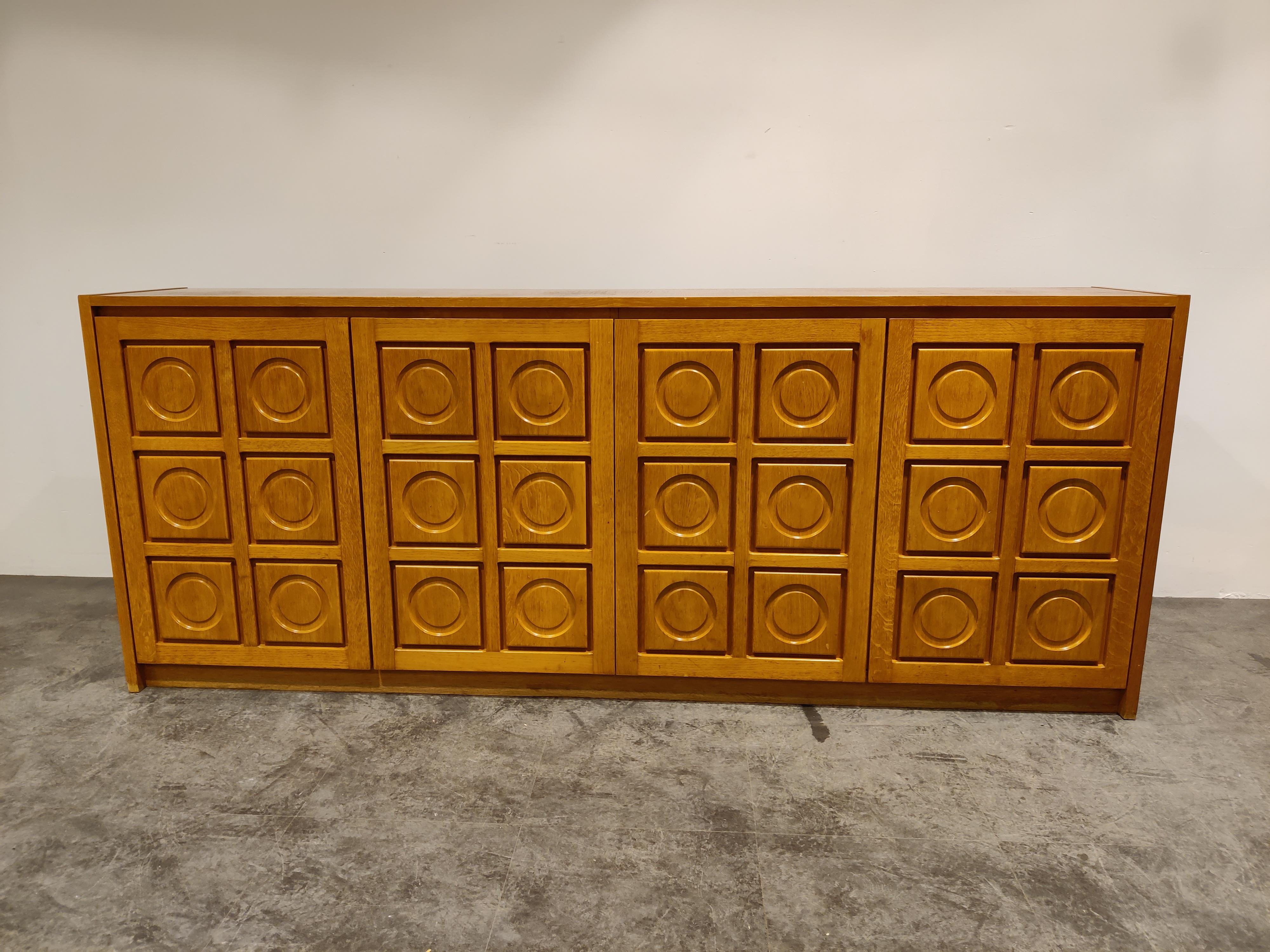 Belgian Graphical Brutalist Credenza, 1970s