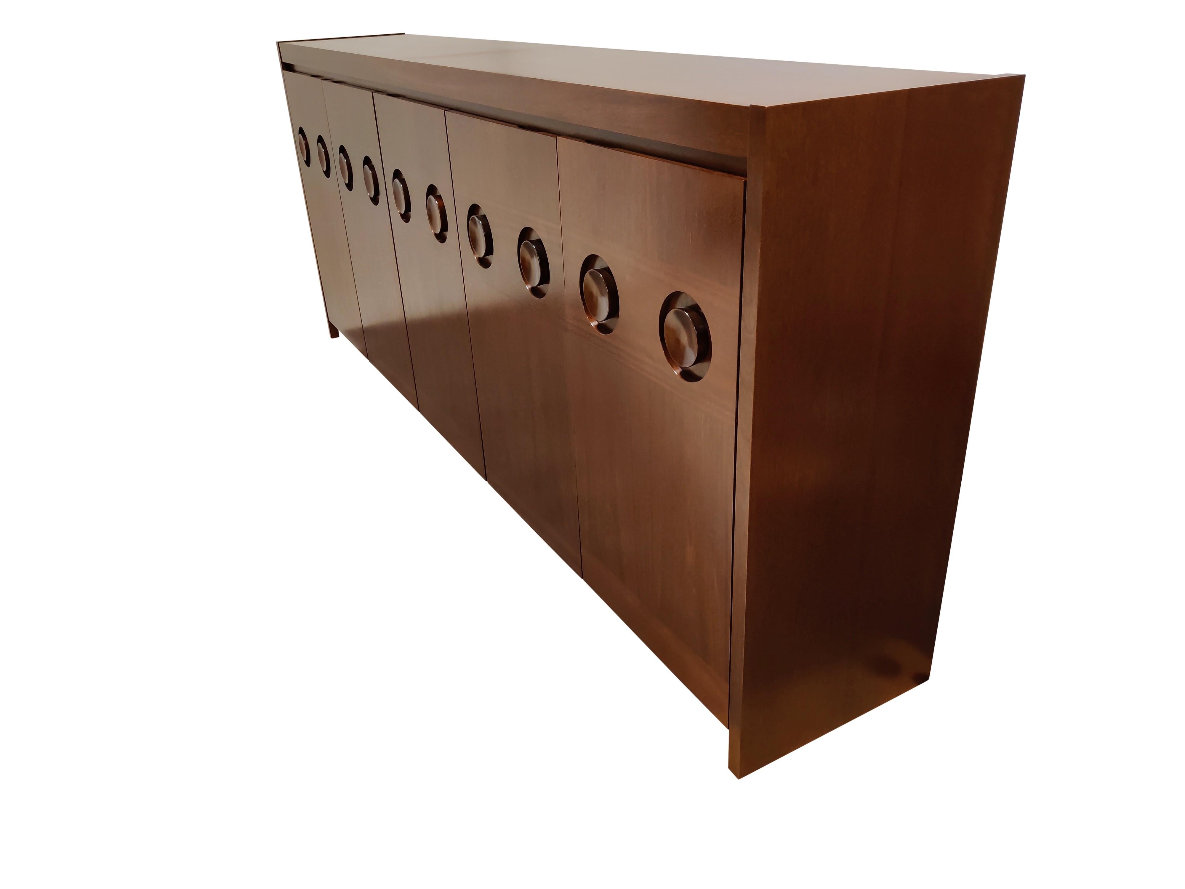 Graphical Brutalist Credenza, 1970s In Excellent Condition In HEVERLEE, BE