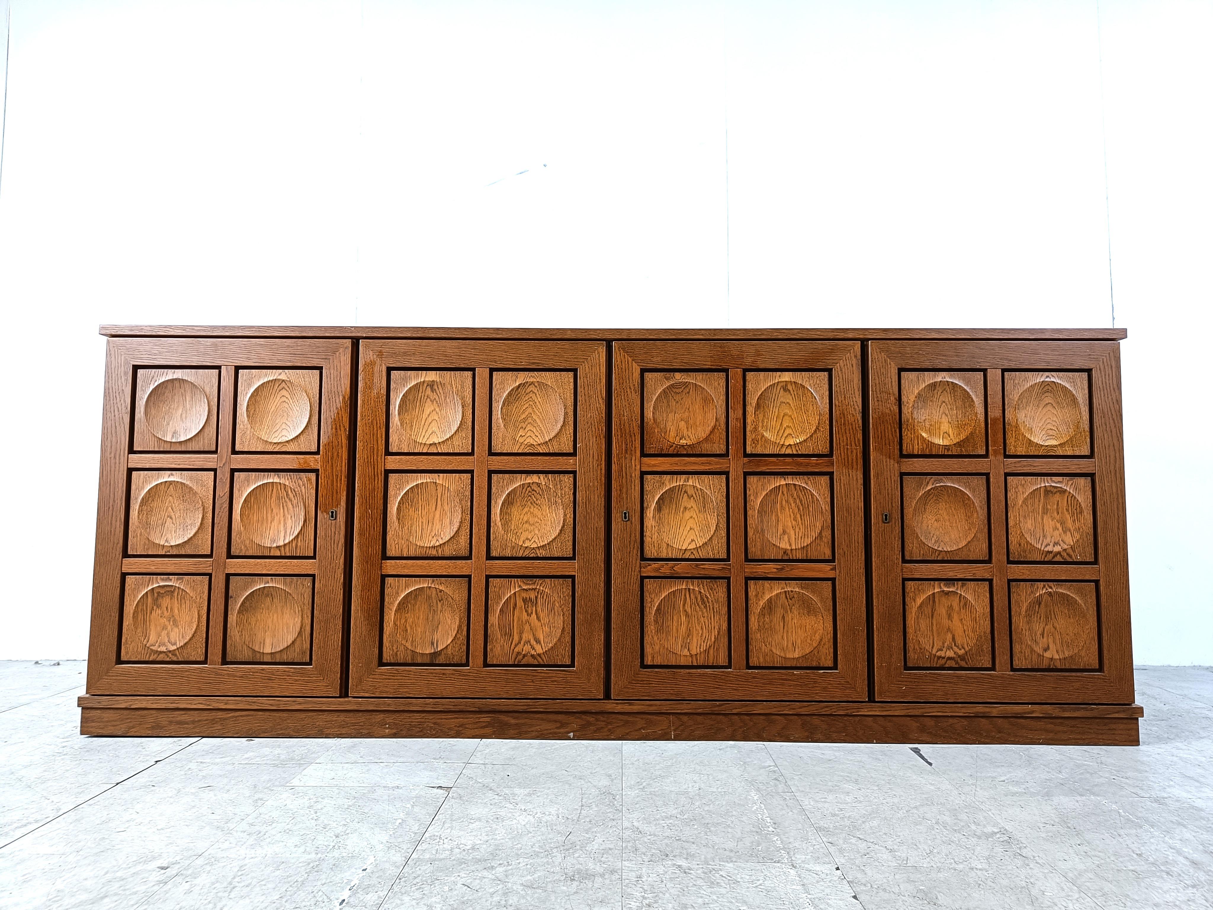 Late 20th Century Graphical brutalist credenza, 1970s