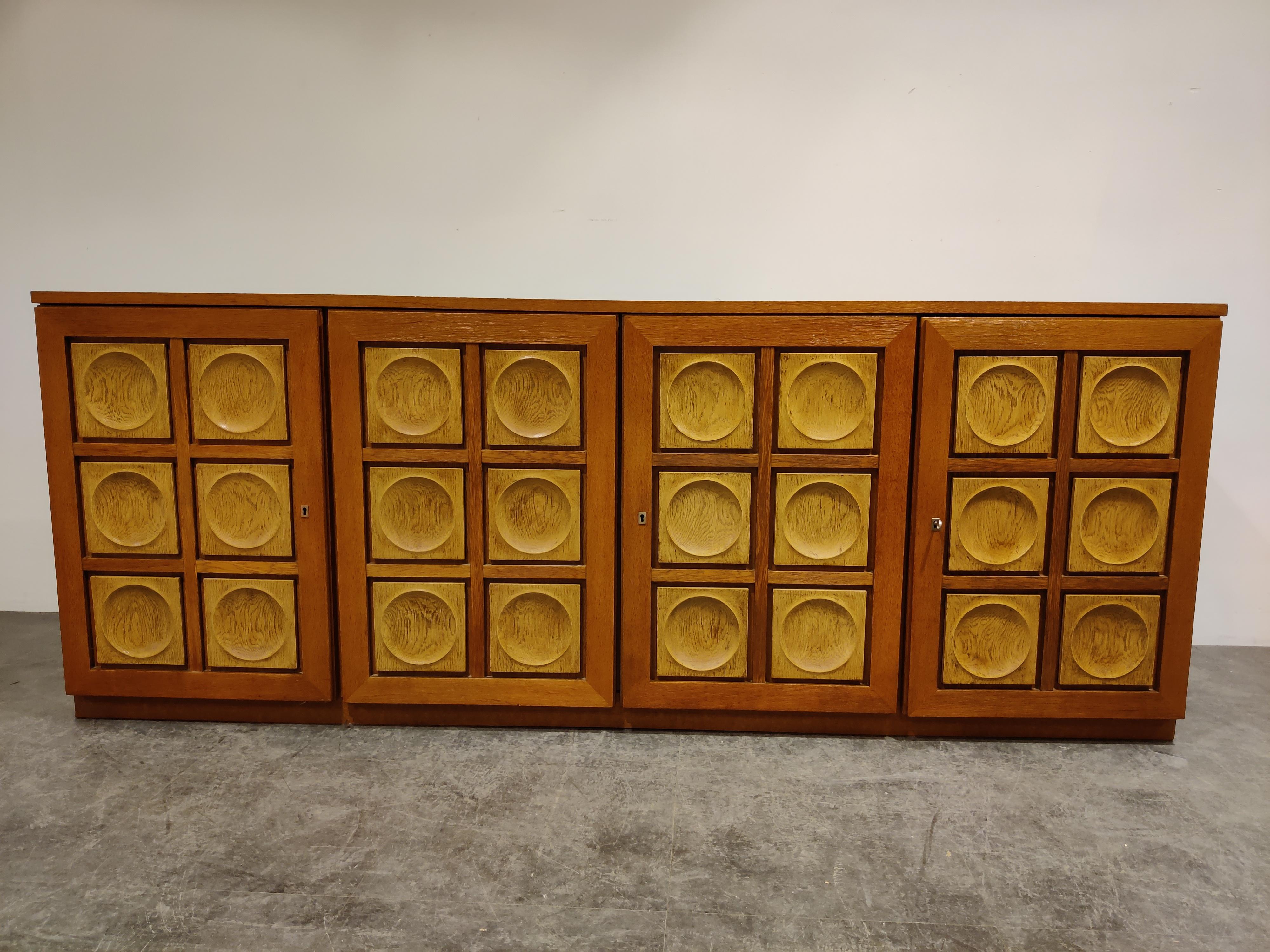 Graphical Brutalist Credenza, 1970s 2