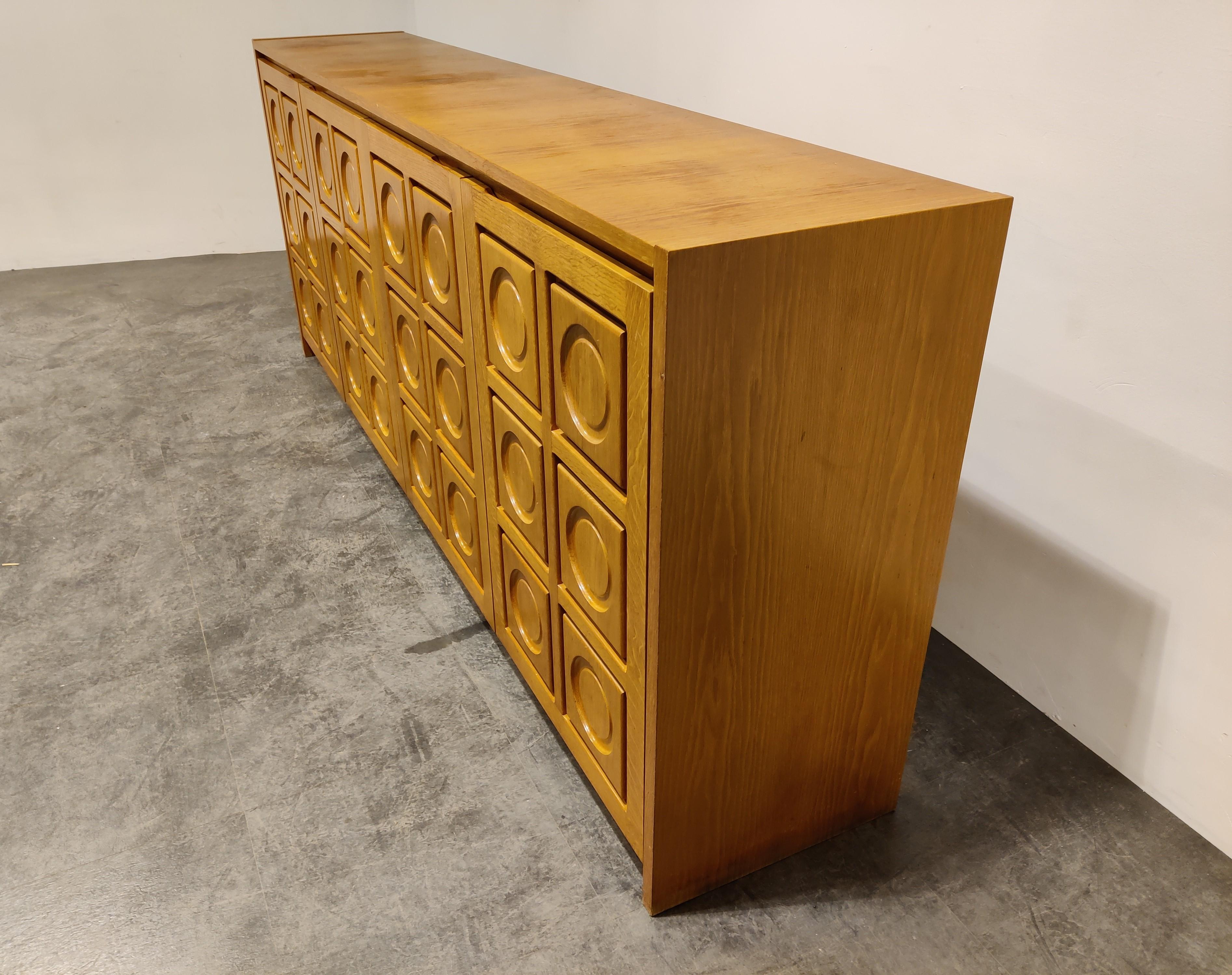 Graphical Brutalist Credenza, 1970s 2