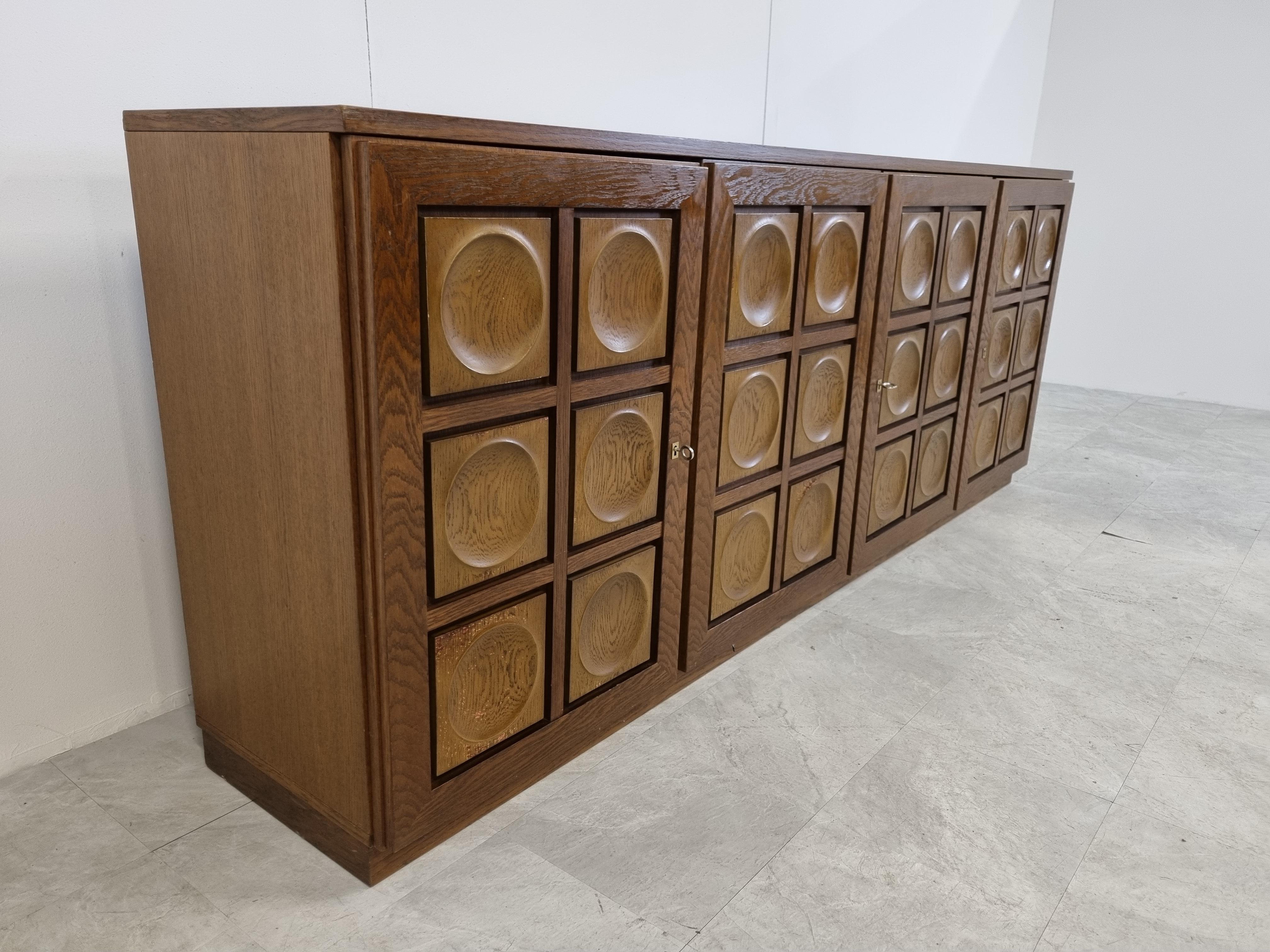 Graphical Brutalist Credenza, 1970s 2