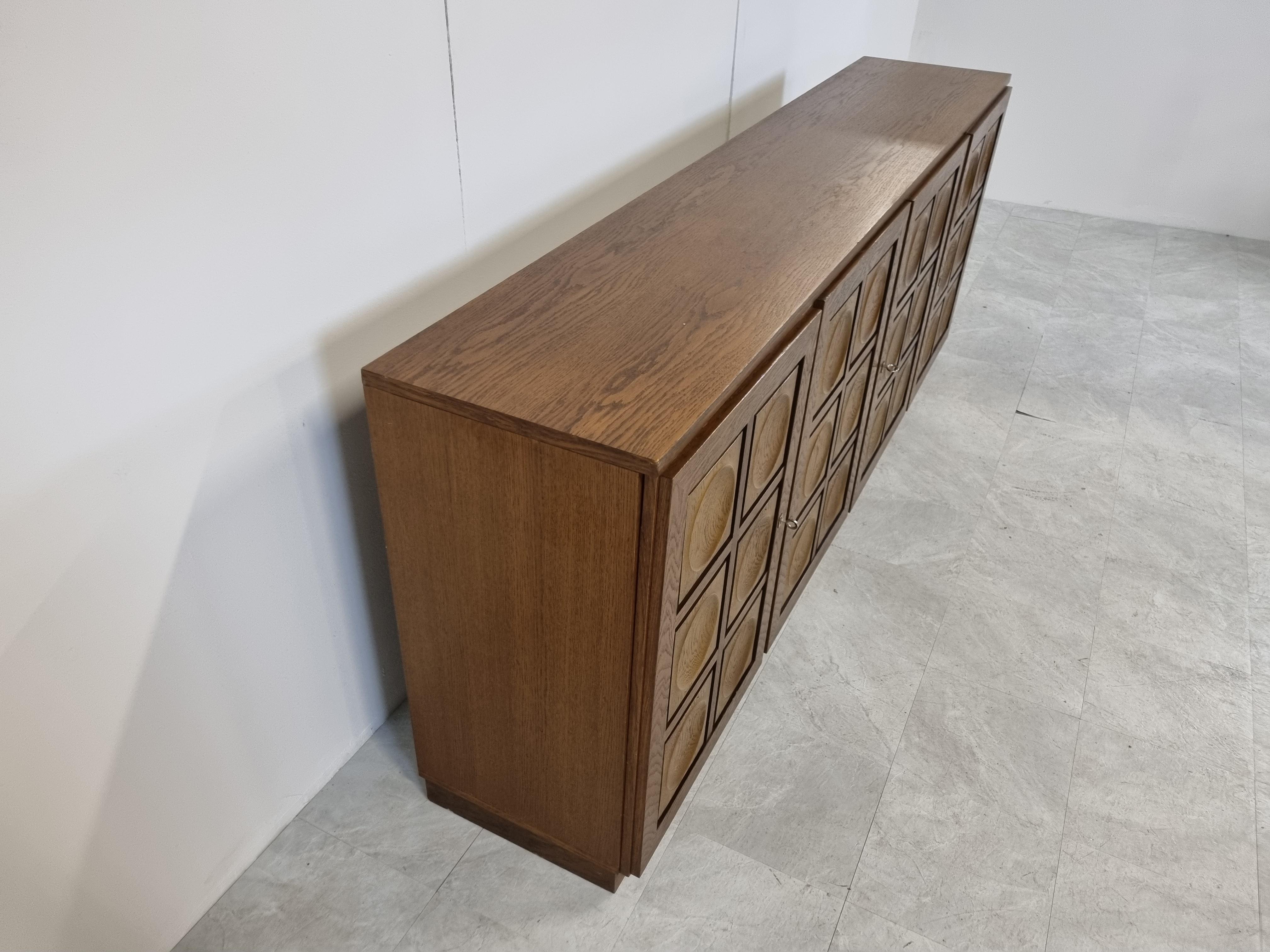 Graphical Brutalist Credenza, 1970s 3