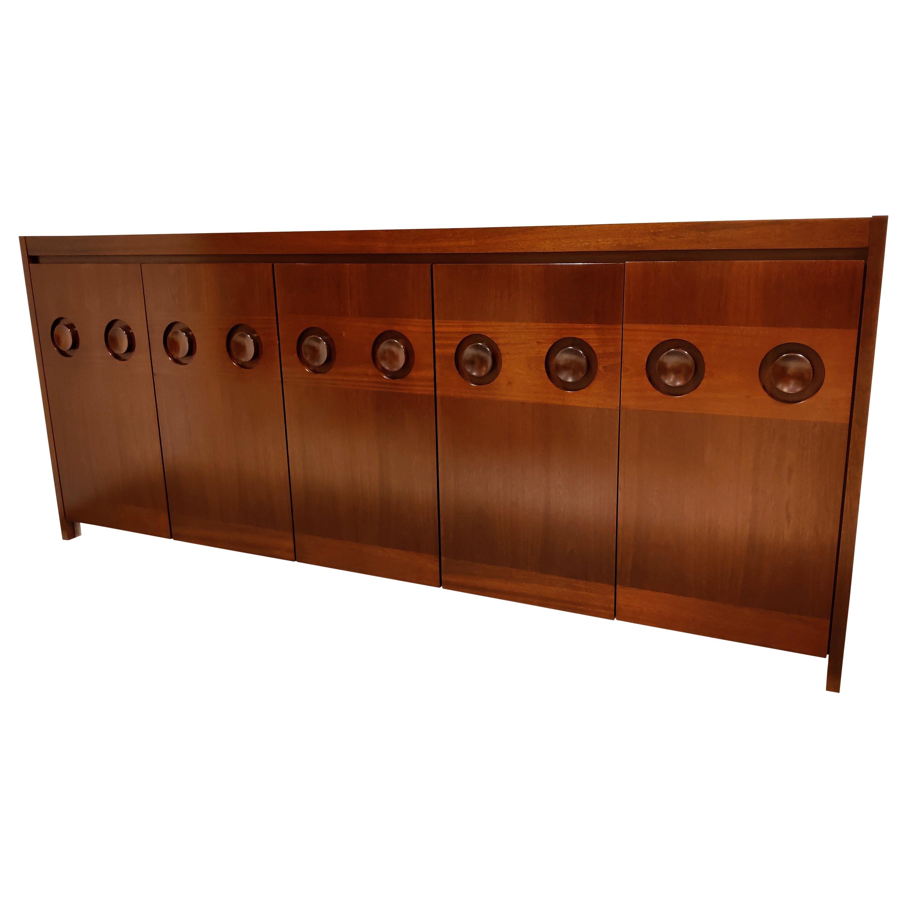 Graphical Brutalist Credenza, 1970s