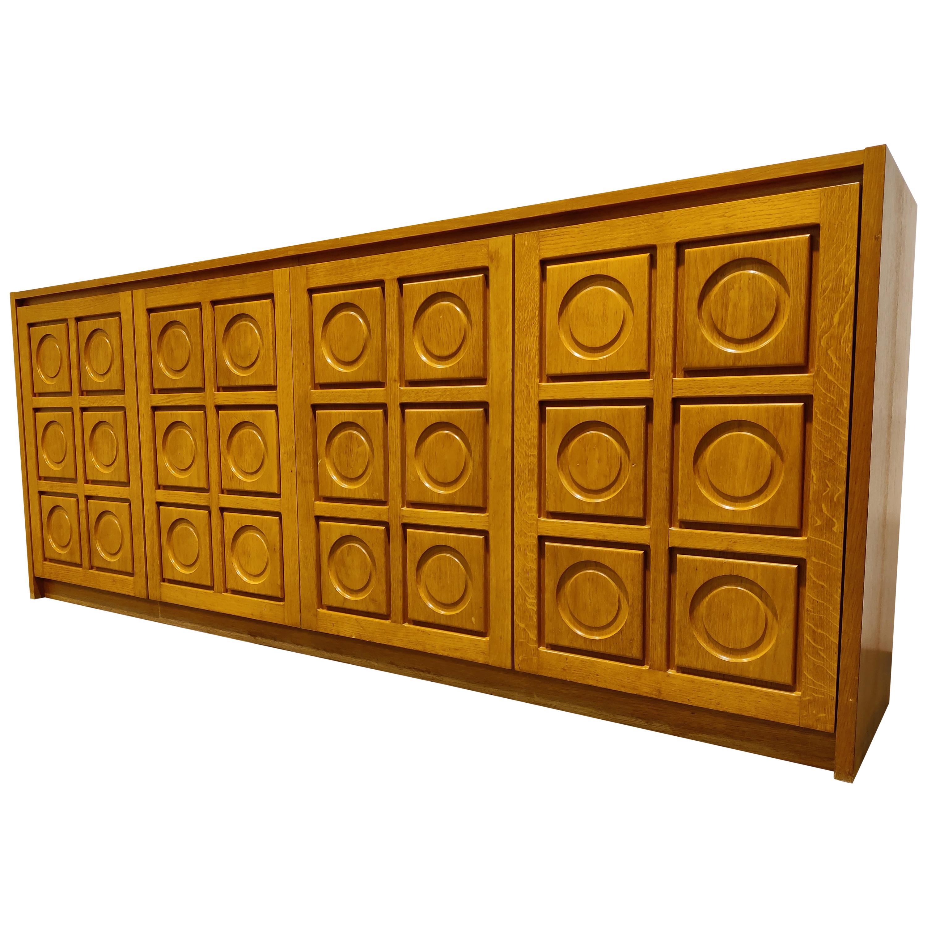 Graphical Brutalist Credenza, 1970s