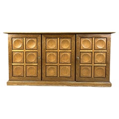 Graphical brutalist credenza, 1970s