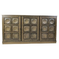Graphical brutalist credenza, 1970s