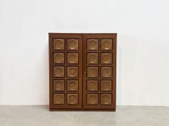 Graphical brutalist highboard by Gerard Bartels