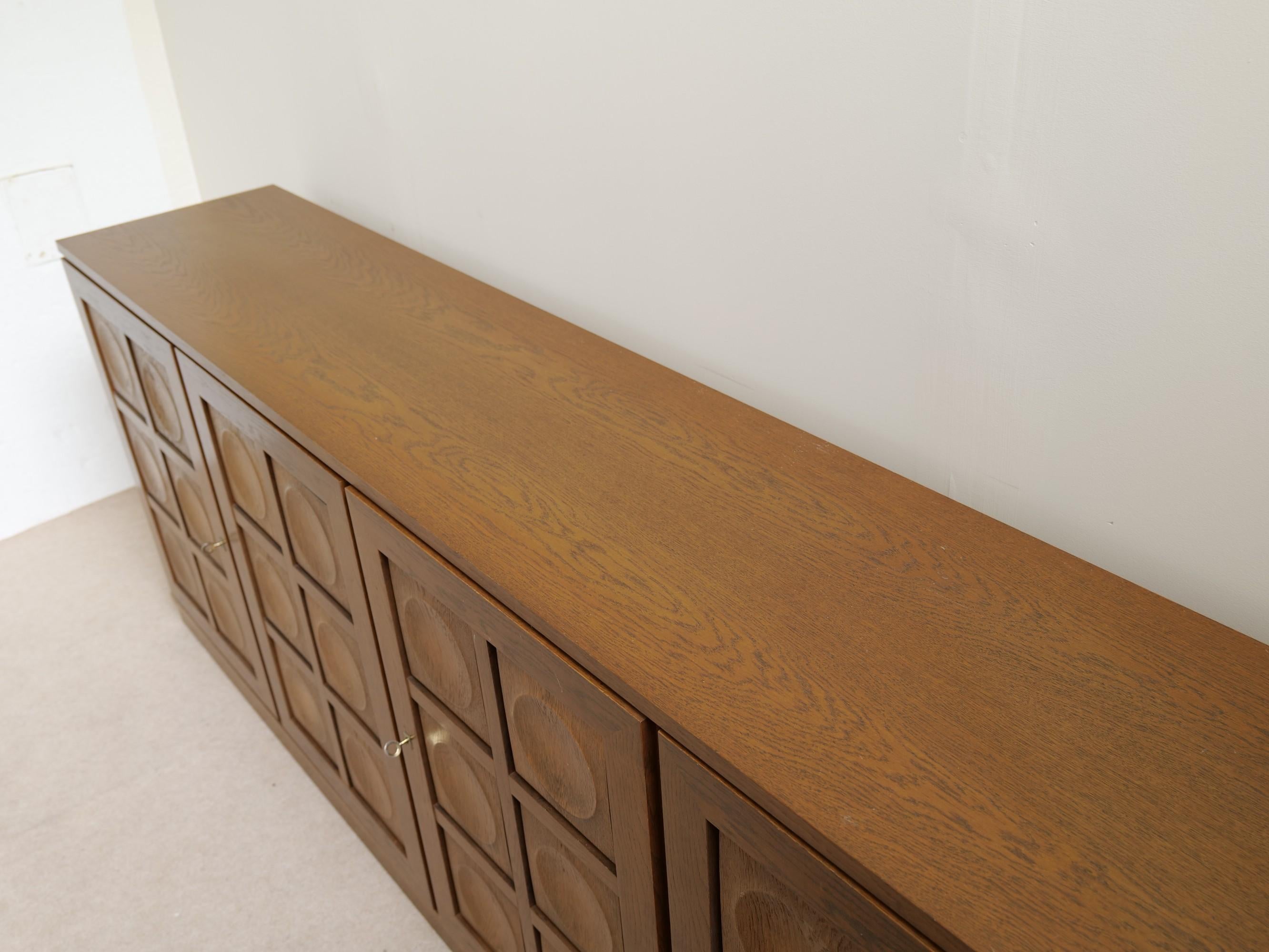 graphical brutalist sideboard by Gerard Bartels - 1980s For Sale 3