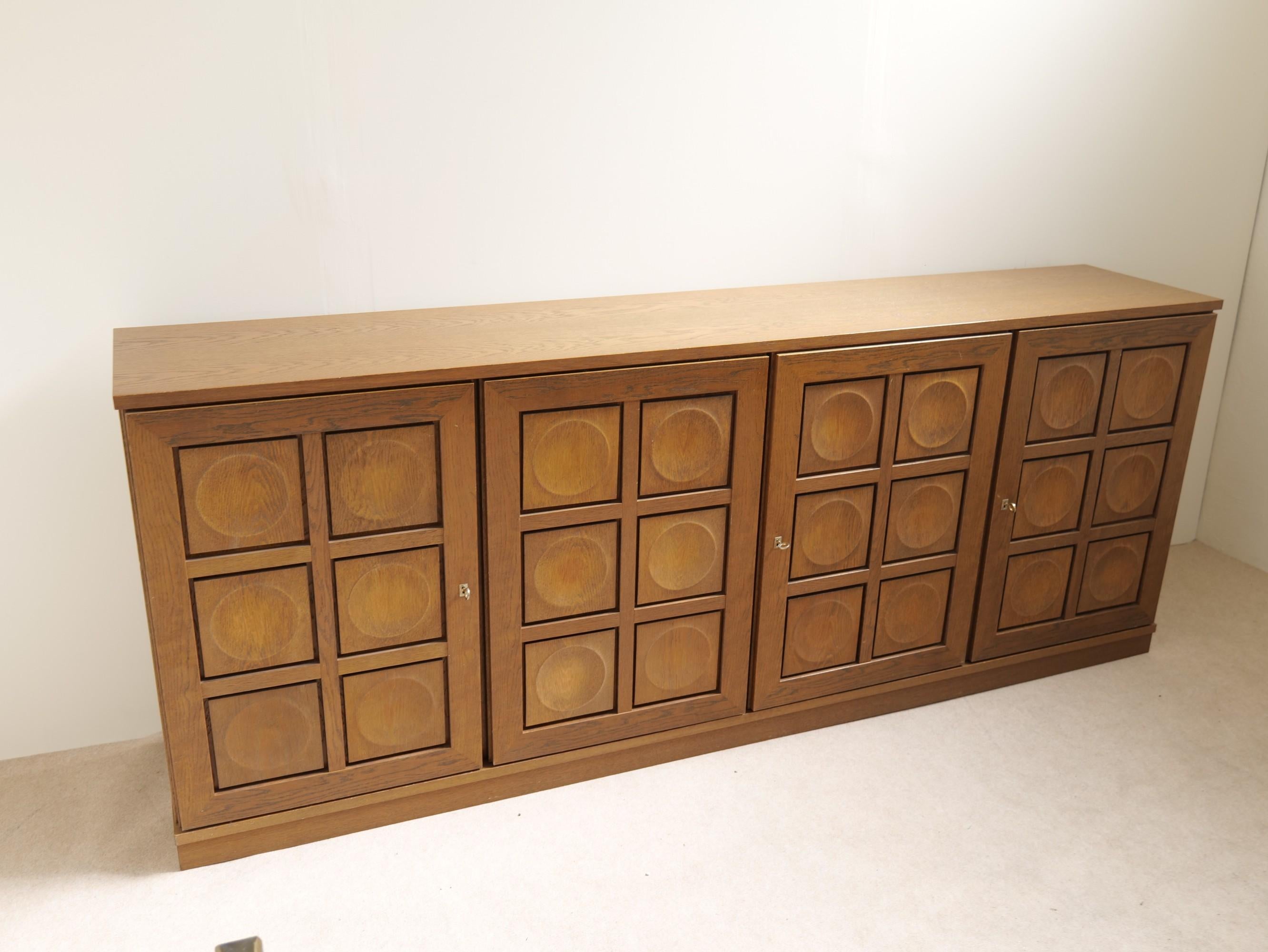 German graphical brutalist sideboard by Gerard Bartels - 1980s For Sale