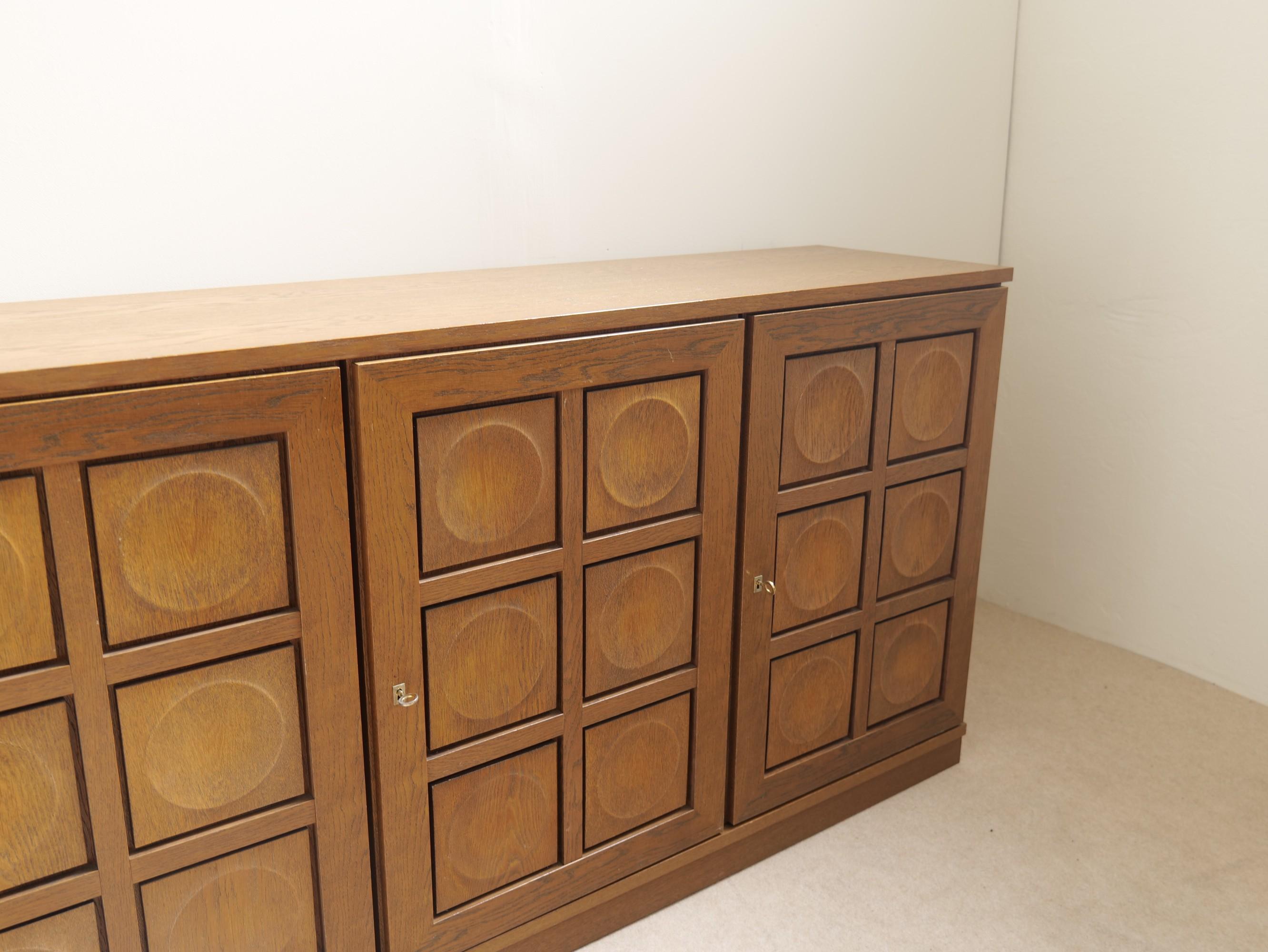Late 20th Century graphical brutalist sideboard by Gerard Bartels - 1980s For Sale