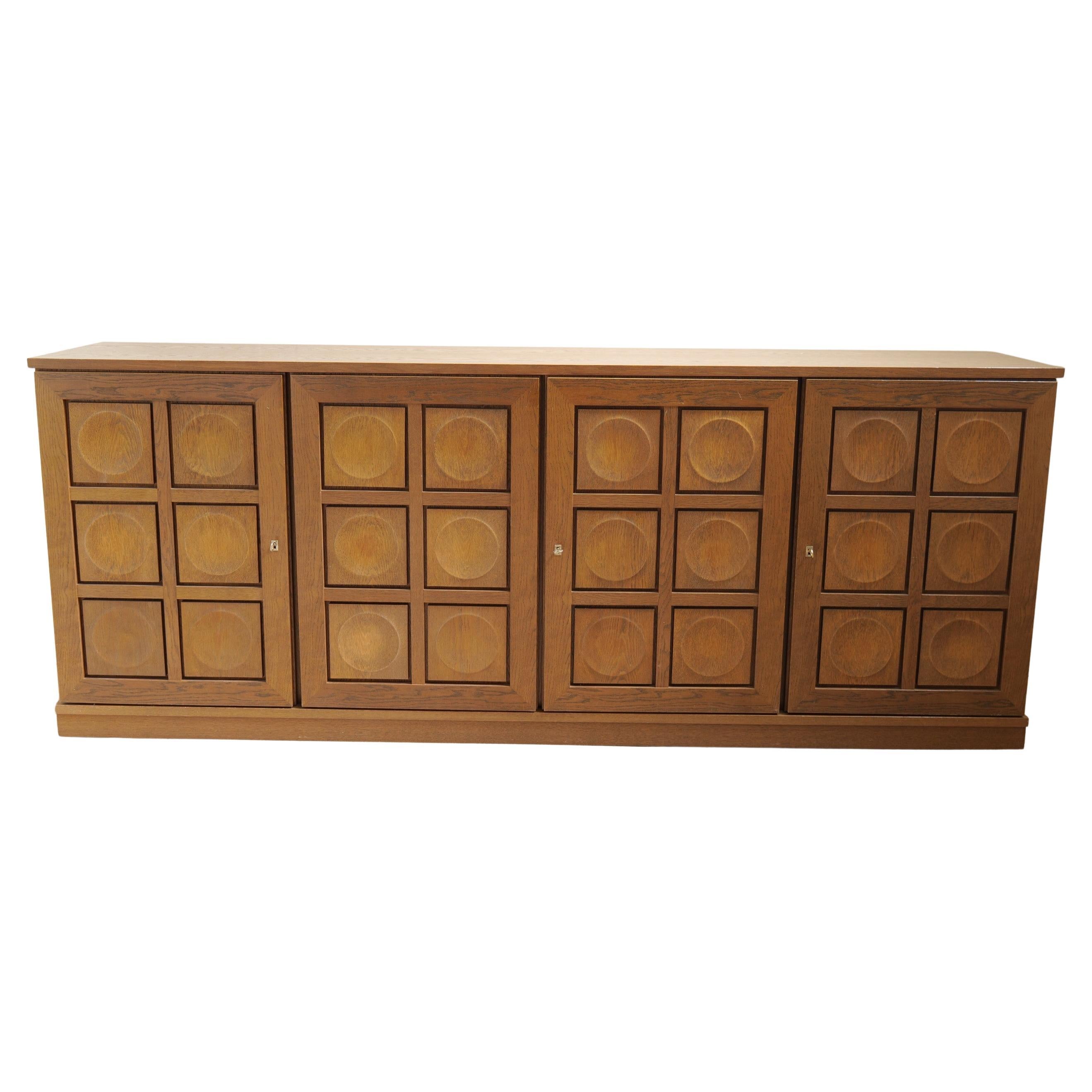 graphical brutalist sideboard by Gerard Bartels - 1980s For Sale