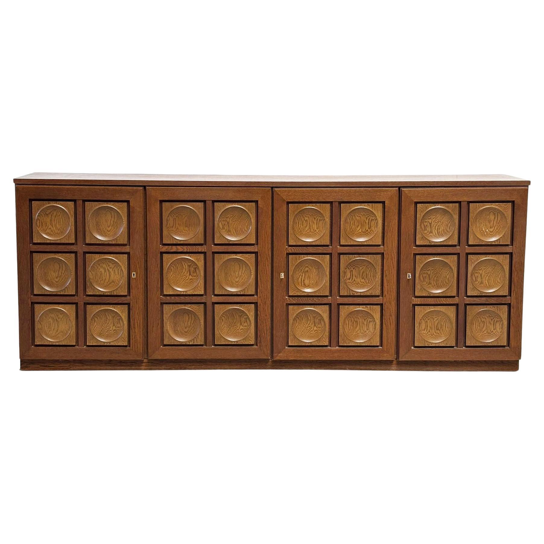 Graphical brutalist sideboard by Gerard Bartels in vendita