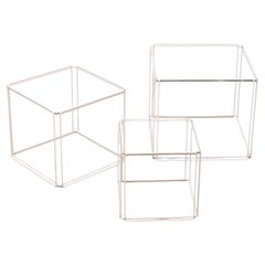 Grafische "Isocele Stapeltische von Max Sauze 1970s Frankreich