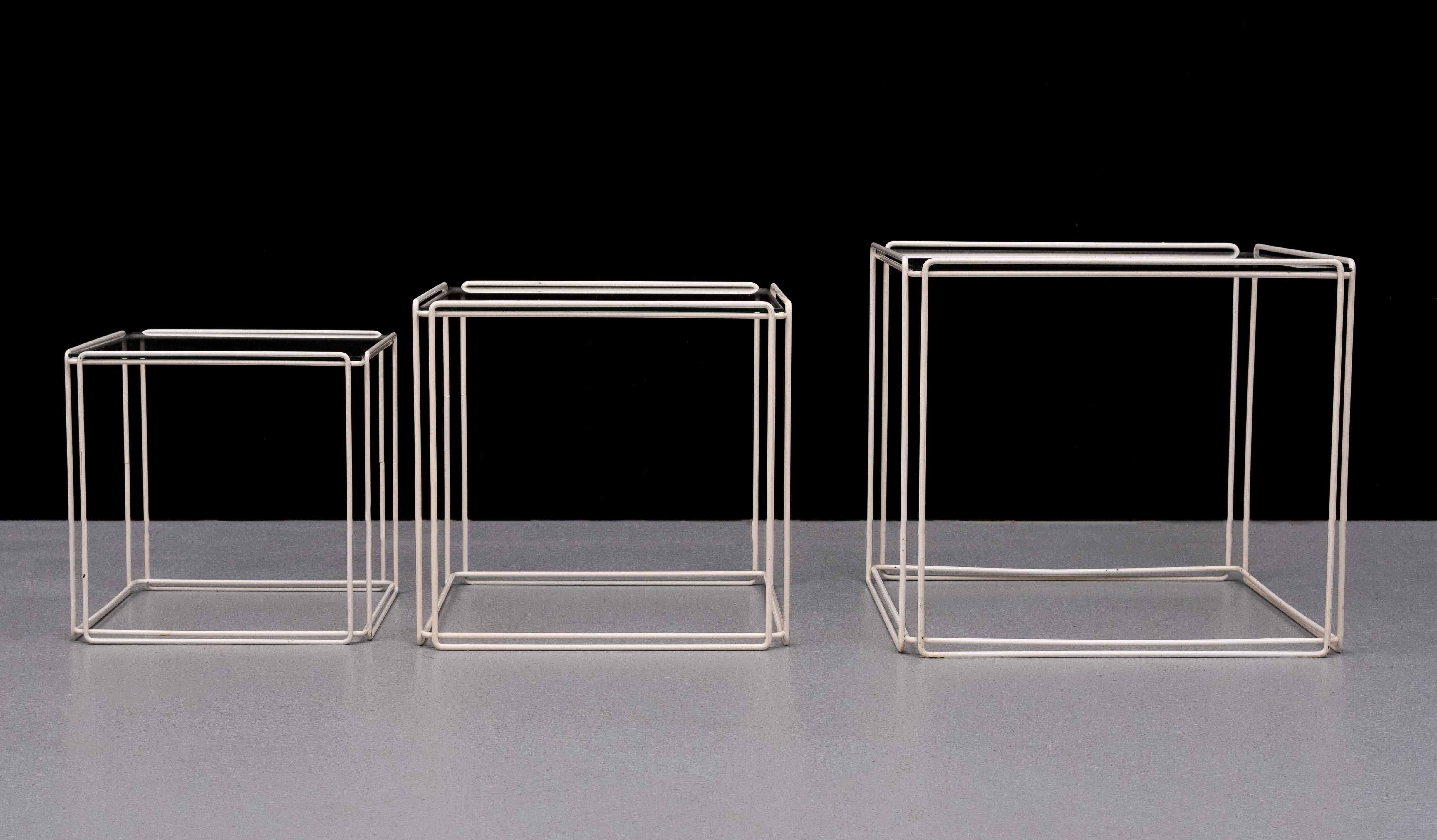 Graphical ''Isocele''  Nesting Tables by Max Sauze   1970s  France  For Sale 1