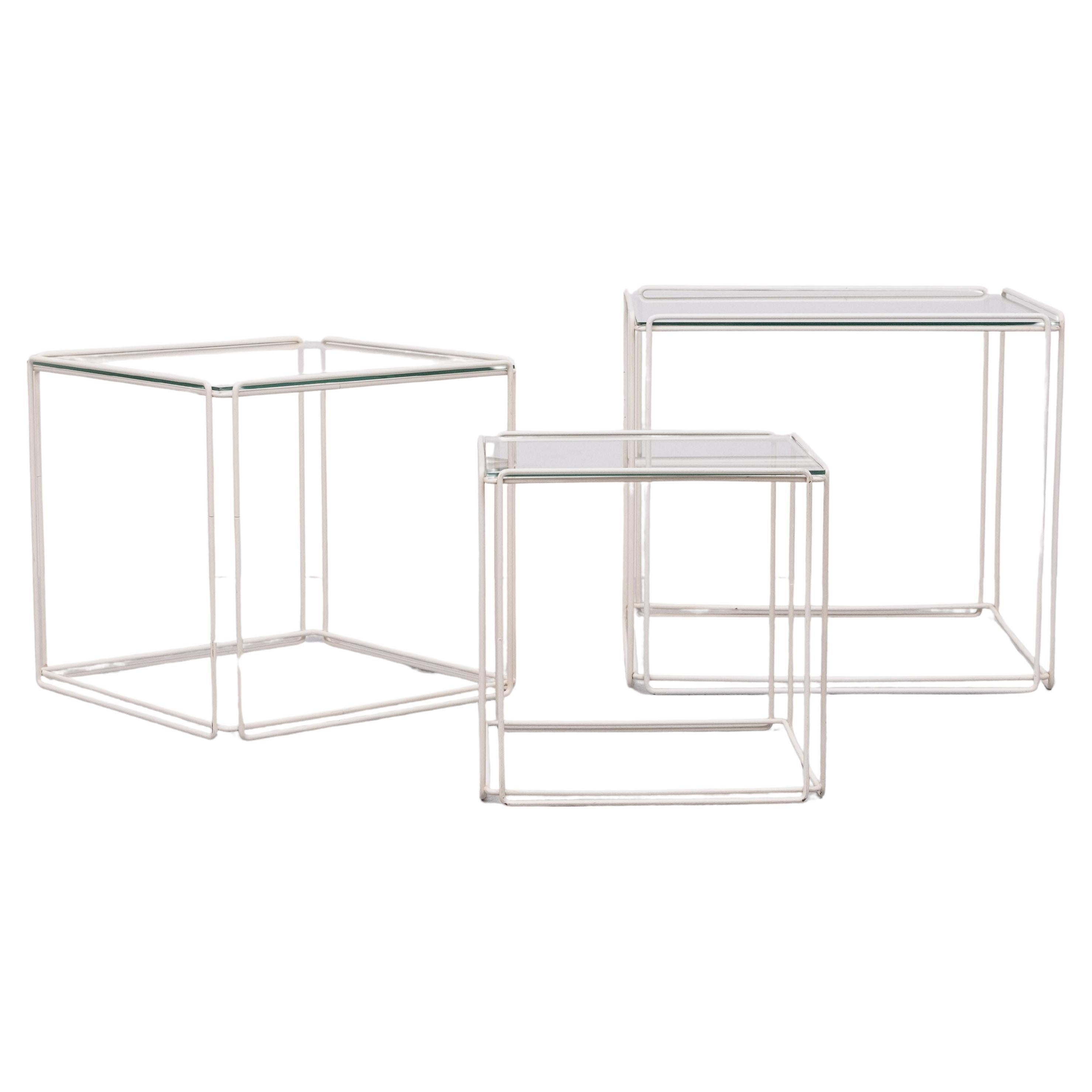 Graphical ''Isocele''  Nesting Tables by Max Sauze   1970s  France  For Sale
