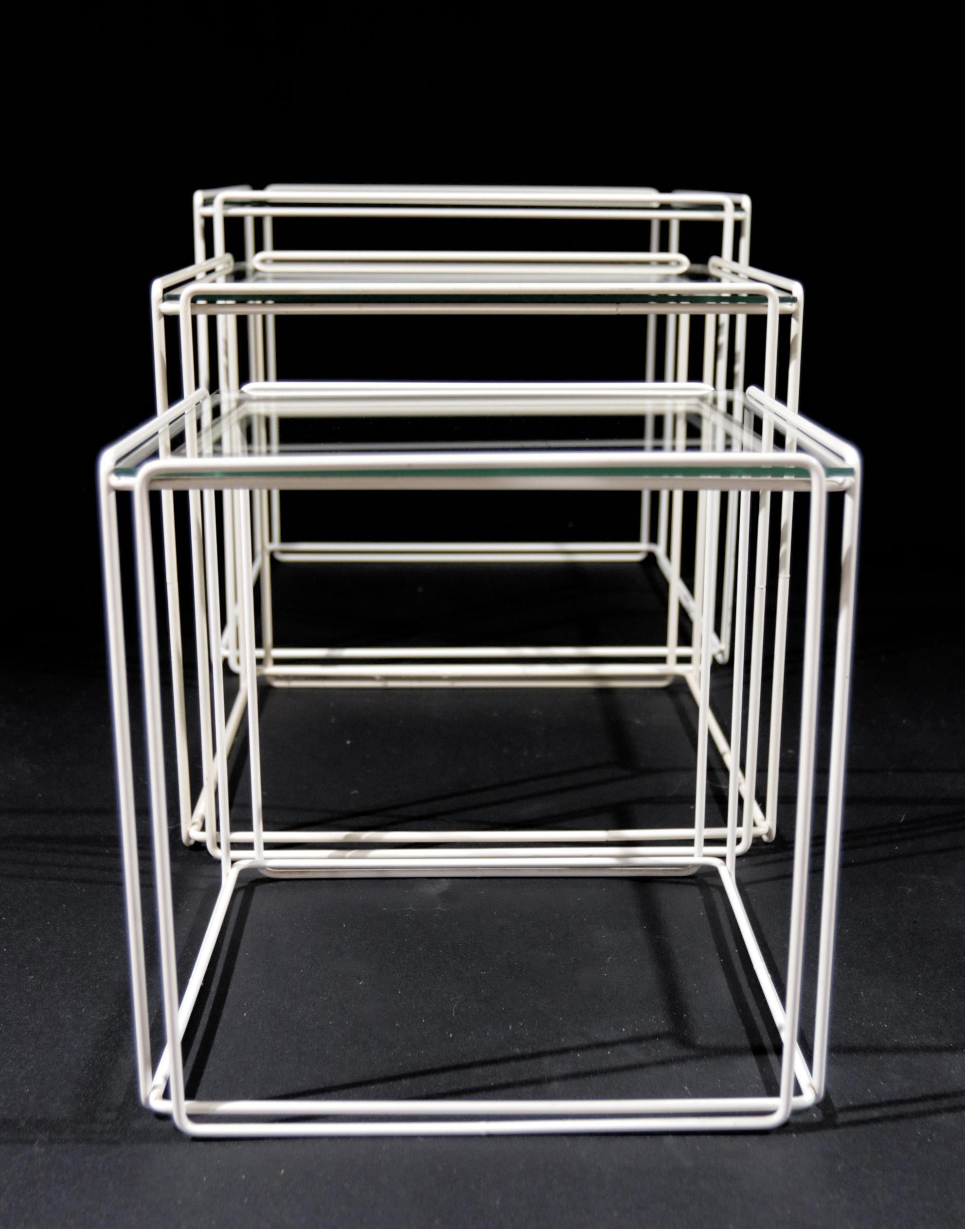 Graphical Isocele Nesting Tables Max Sauze Atrow, 1970s 5
