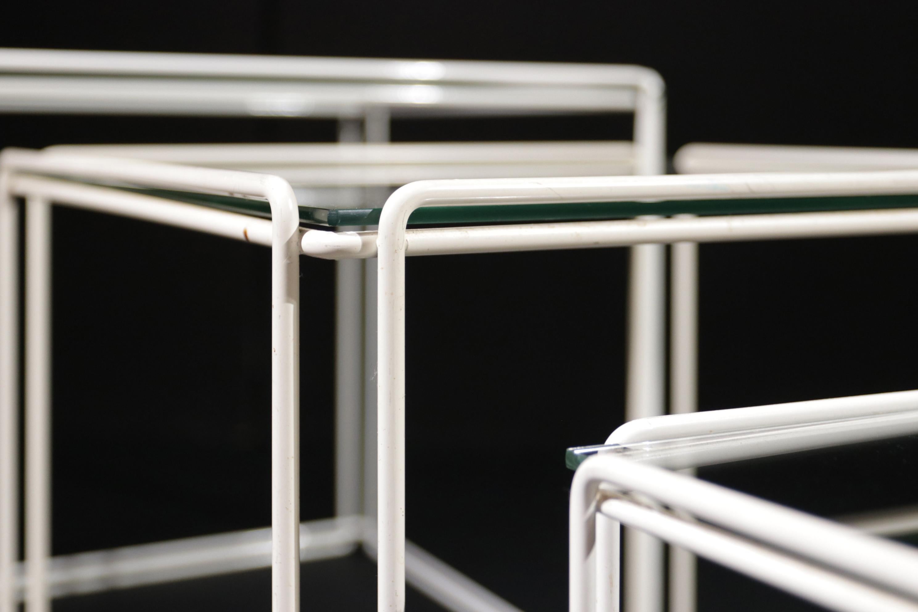 Graphical Isocele Nesting Tables Max Sauze Atrow, 1970s 2