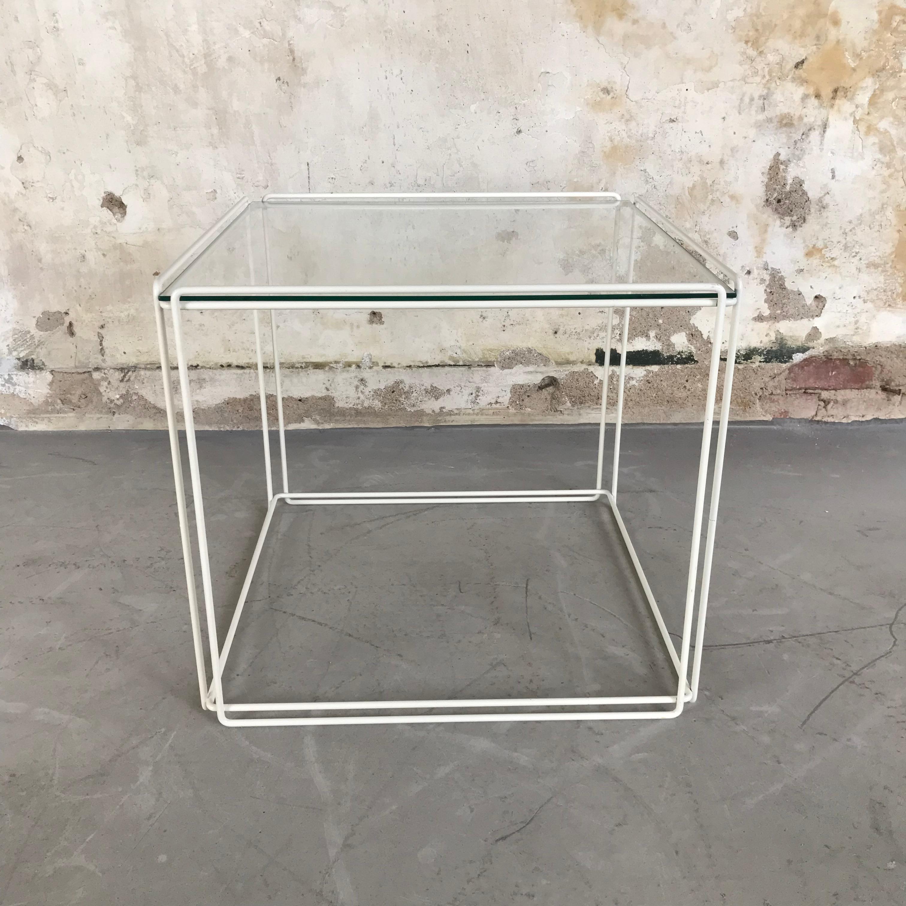 Mid-Century Modern Graphical ‘Isocele’ Side Table by Max Sauze, France, 1970s For Sale