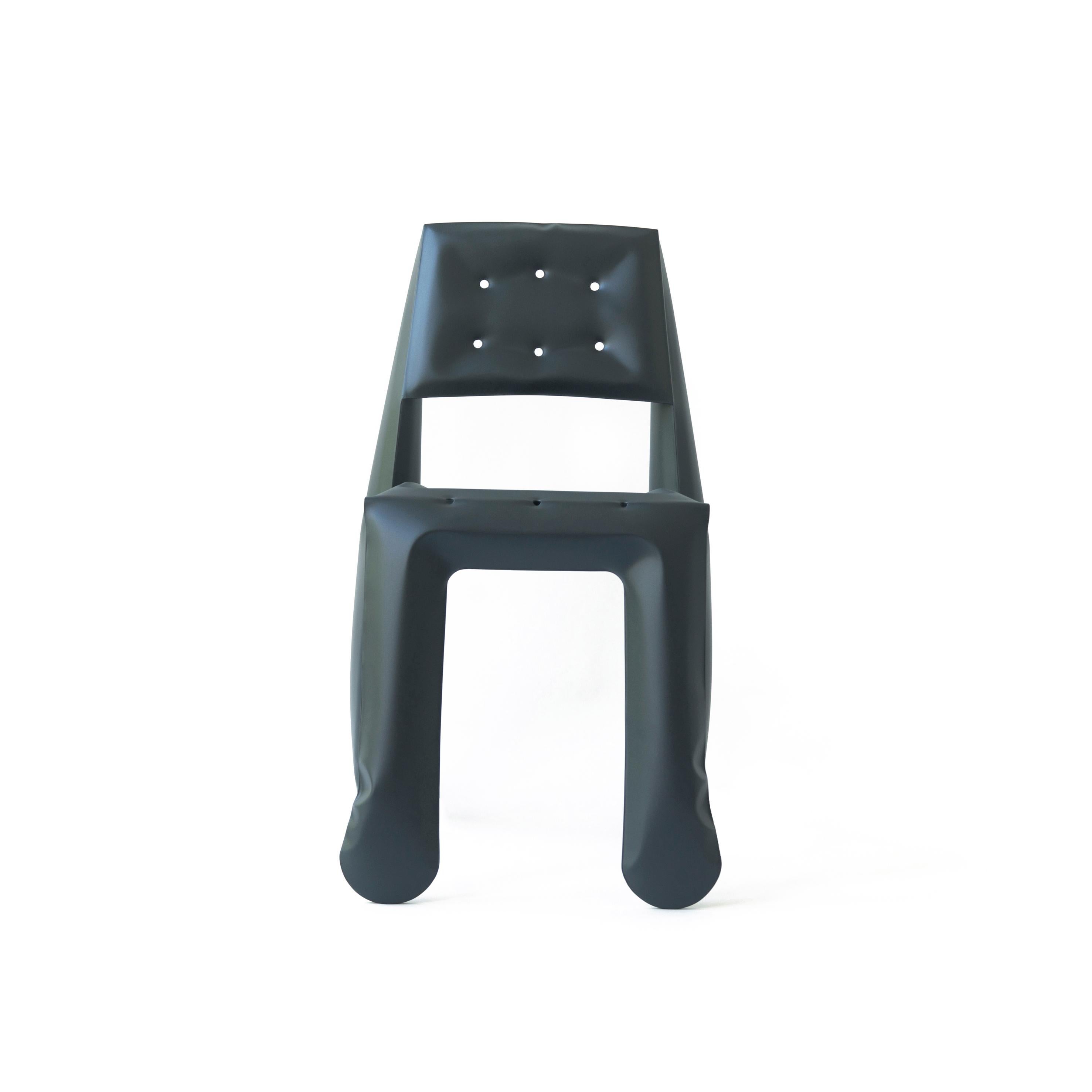 Organic Modern Graphite Aluminum Chippensteel 0.5 Sculptural Chair by Zieta For Sale