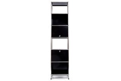 Graphite Black Powder Coated Bookcase Tower, USM