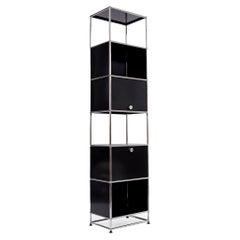 Used Graphite Black Powder Coated Bookcase Tower, USM