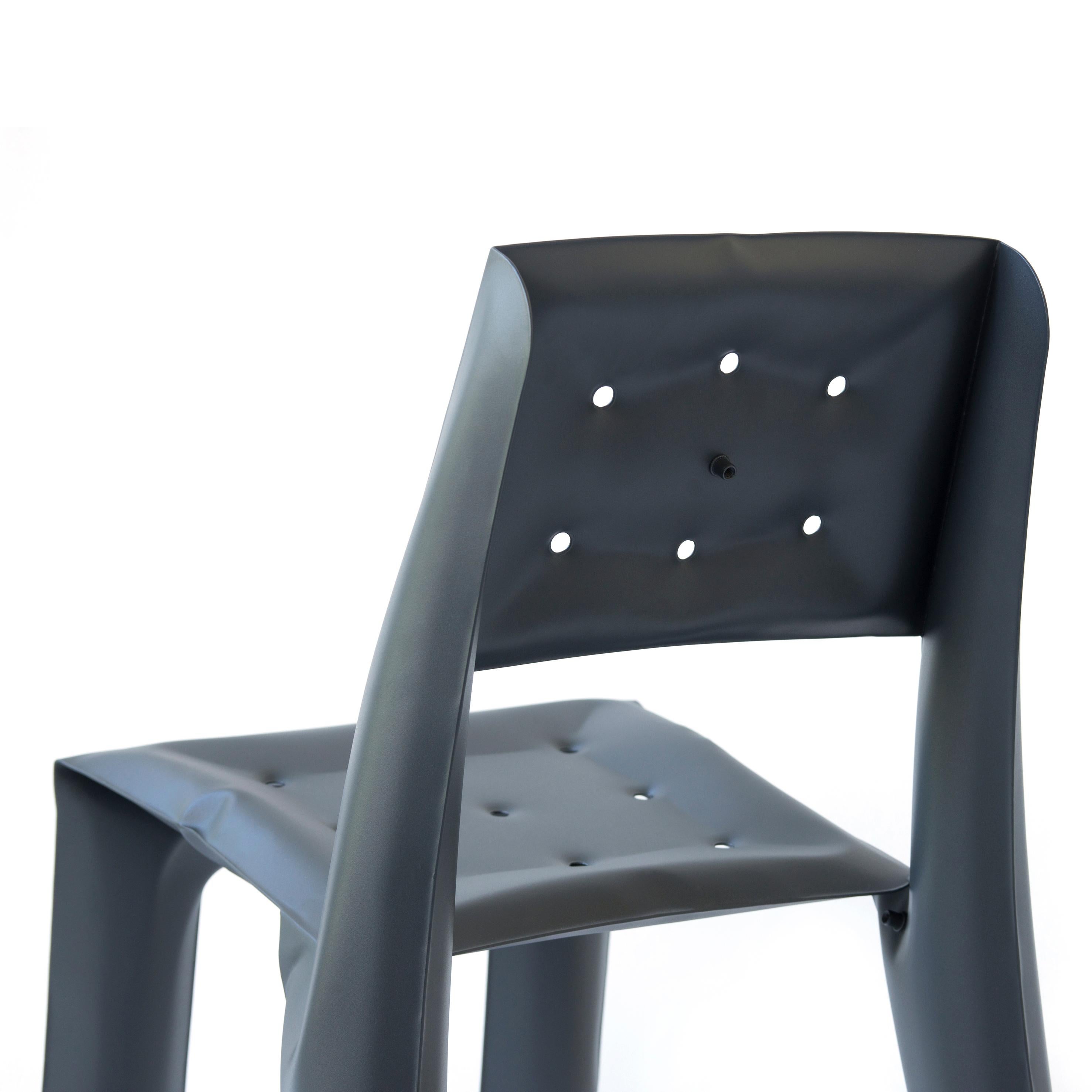 Graphite Carbon Steel Chippensteel 0.5 Sculptural Chair by Zieta For Sale 2