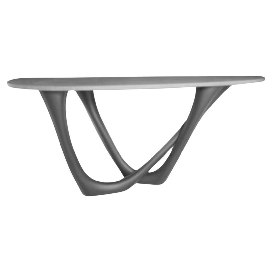 Graphite G-Console Duo Concrete Top and Steel Base by Zieta