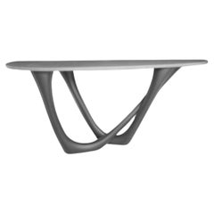 Graphite G-Console Duo Concrete Top and Steel Base by Zieta