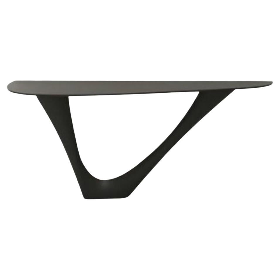 Grafite G-Console Base in acciaio con piano in acciaio Mono di Zieta