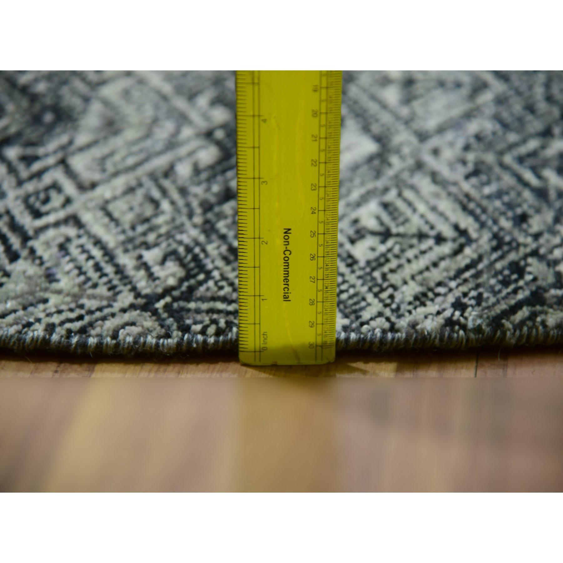 Tapis rond Kohinoor Herat graphite gris noué à la main 11'10