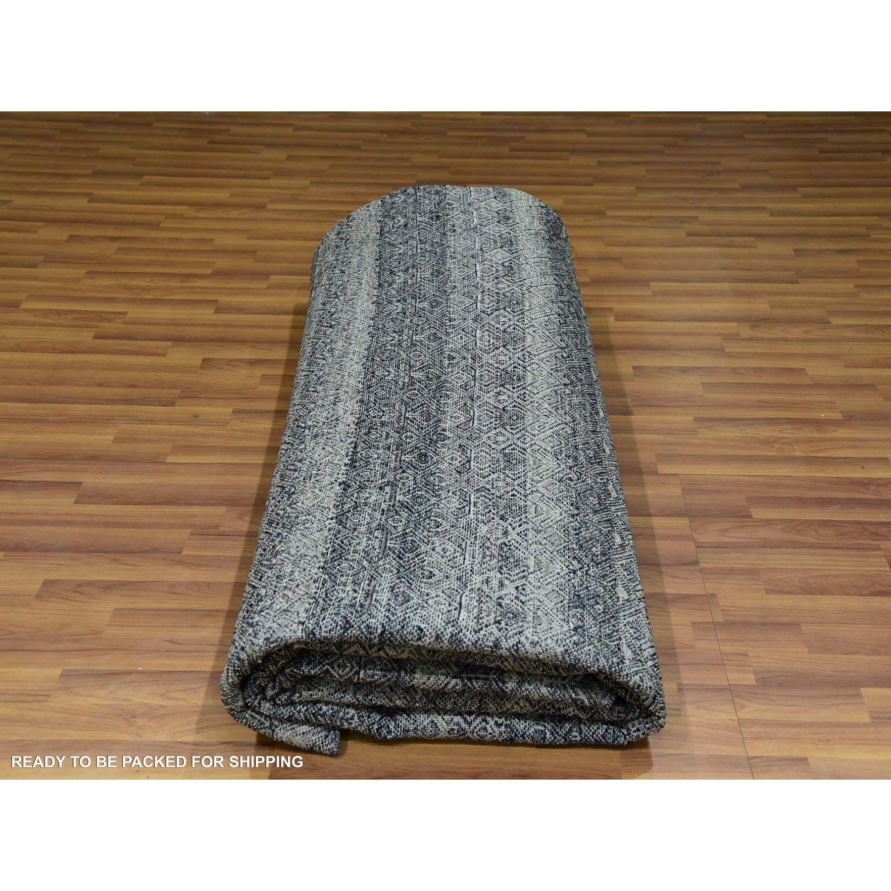 Tapis rond Kohinoor Herat graphite gris noué à la main 11'10