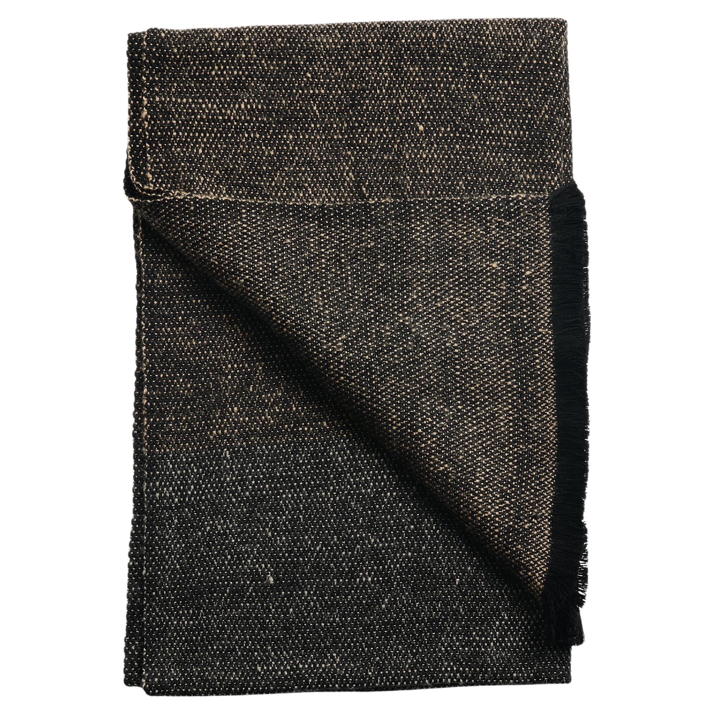 Graphite Handwoven weichen Plüsch großen Merino-Schal In Schwarz Brown Hues