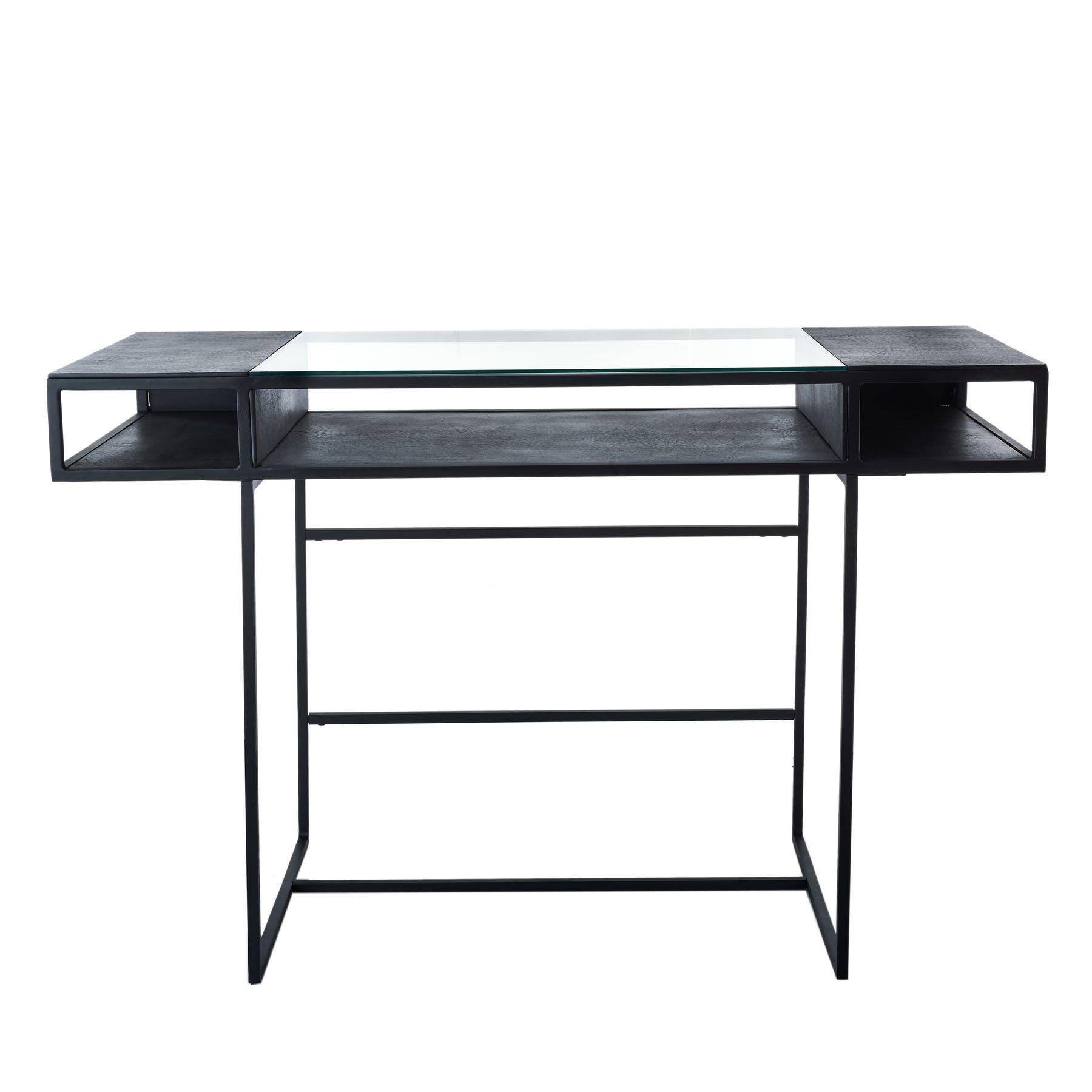 Graphite secretaire desk - Pols Potten Studio.
Dimensions: W119 x D59 x H75.5 cm.
Materials: Black powder coated iron frame, graphite plated aluminium top


Pols Potten products are characterised by a modern twist on Traditional Design. Each of