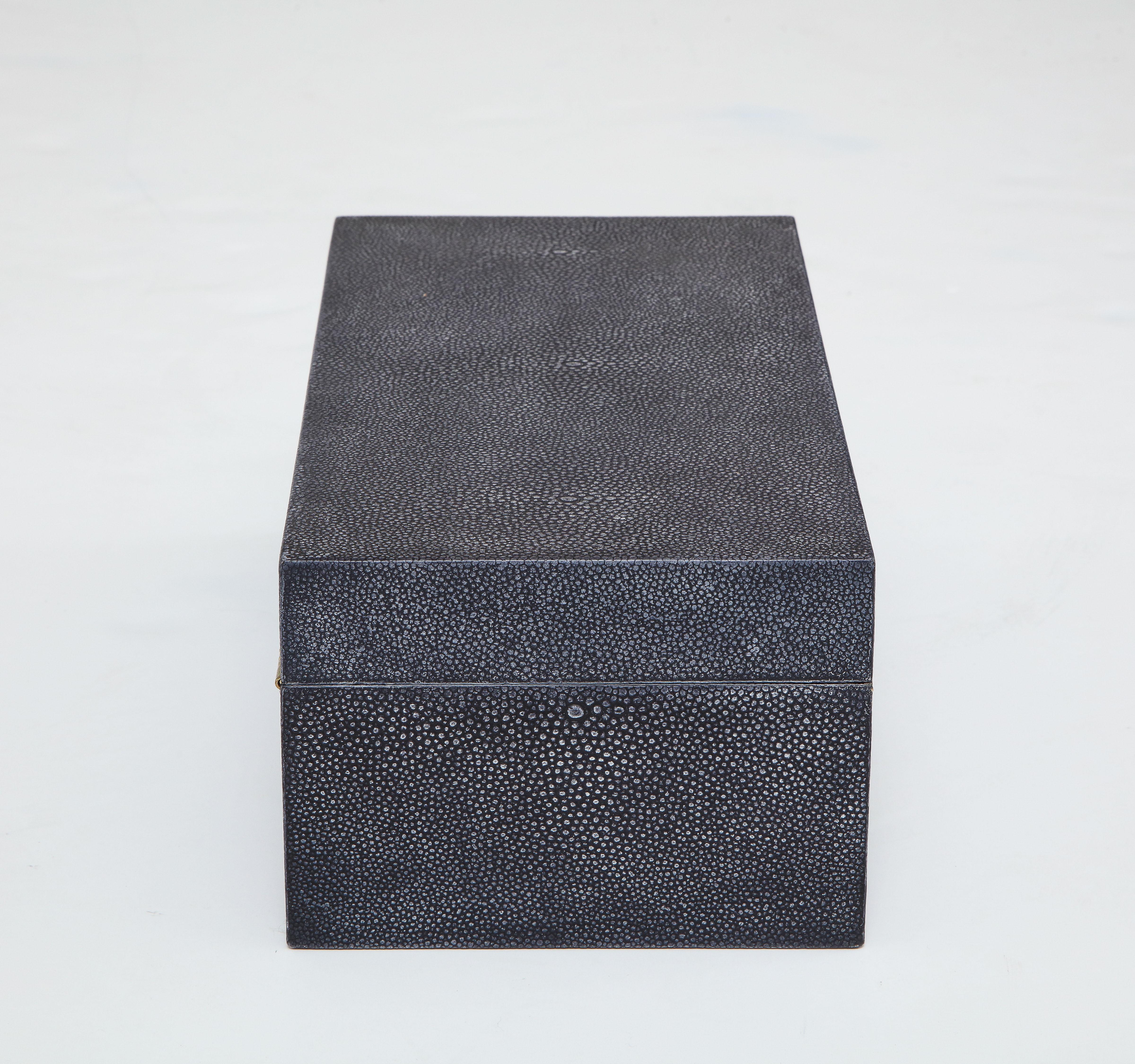 Modern Graphite Shagreen Box