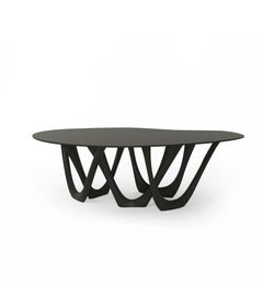 Graphite Steel Sculptural G-Table by Zieta