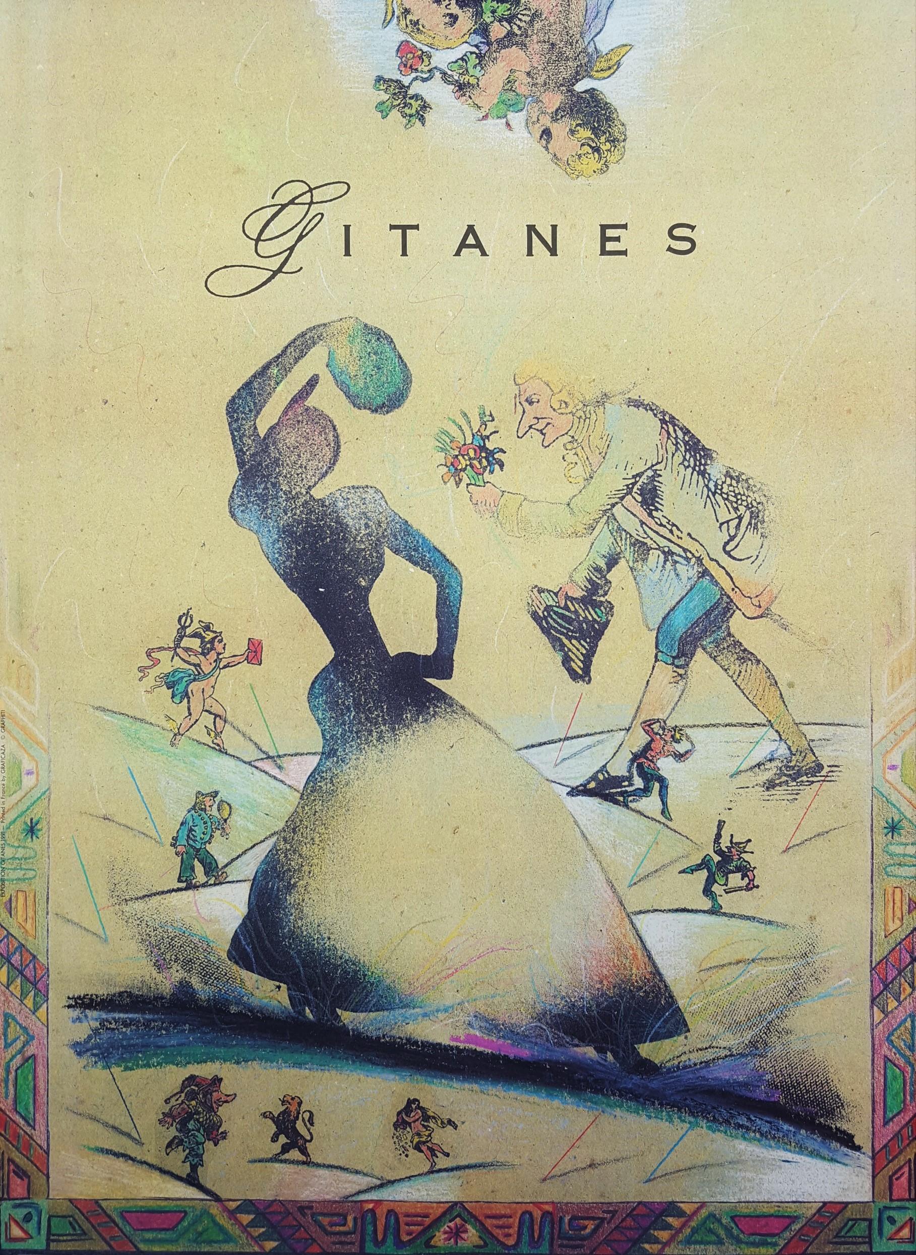 Graphiti Figurative Print - Gitanes