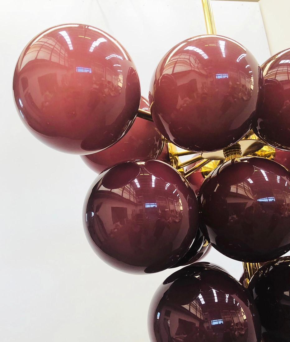 Blown Glass Grappolo Chandelier by Fabio Ltd For Sale