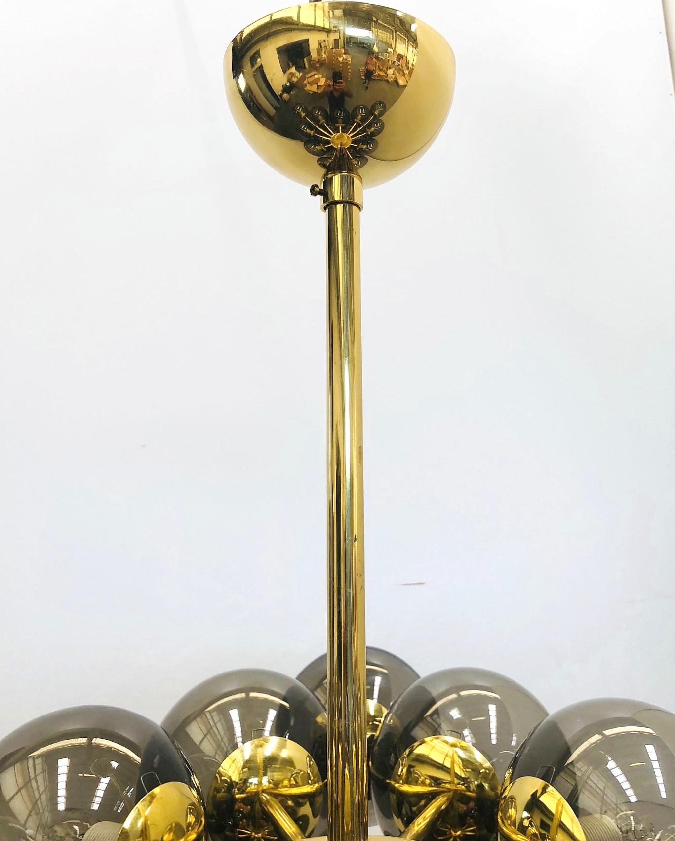 Brass Grappolo Chandelier by Fabio Ltd For Sale