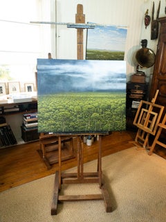 Celebration of a New Day by Gérard Priault - Tropical rainforest painting, trees