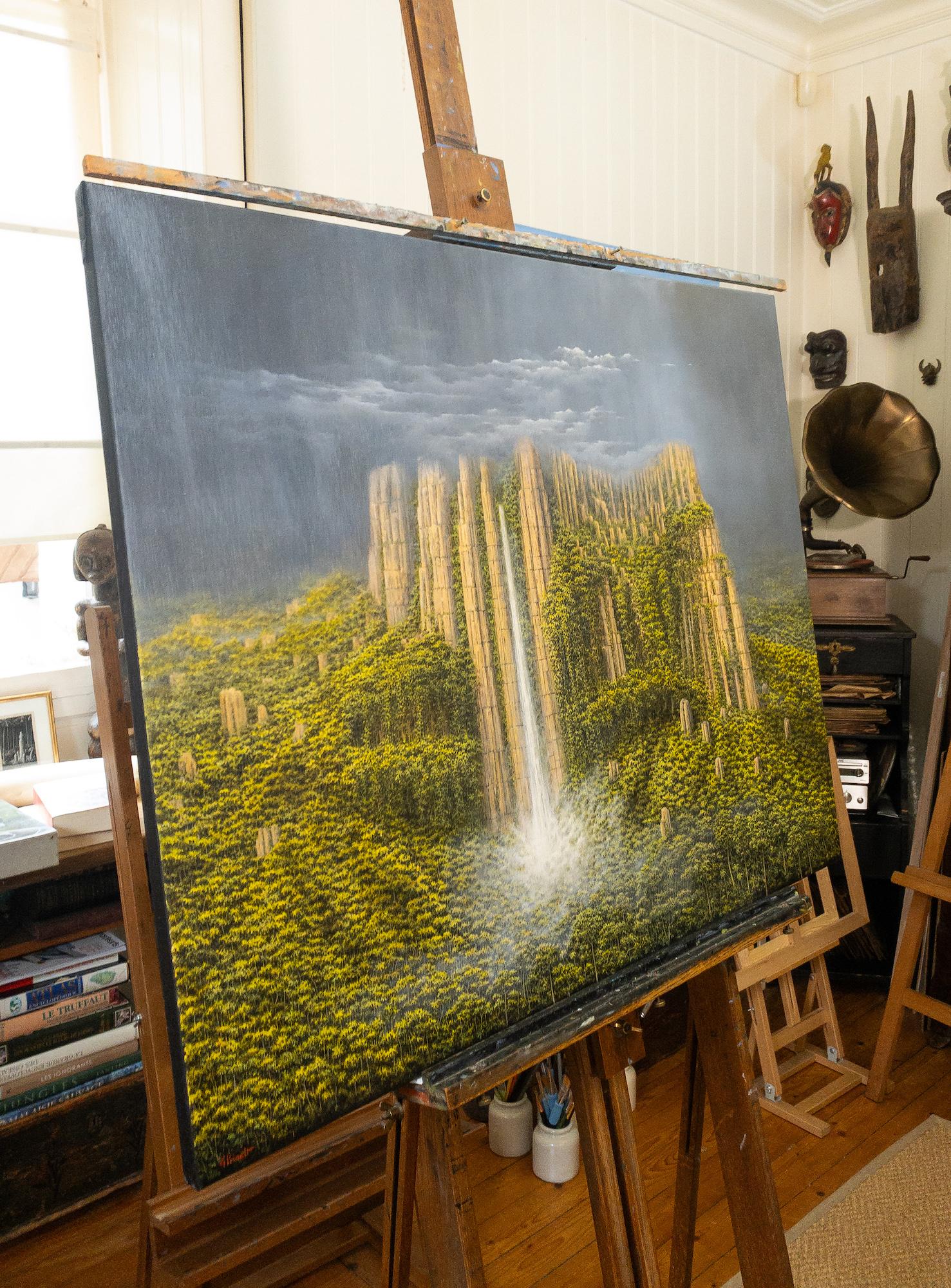 Du ciel et de la terre, la part des nuages von Gérard Priault - Ölgemälde im Angebot 2