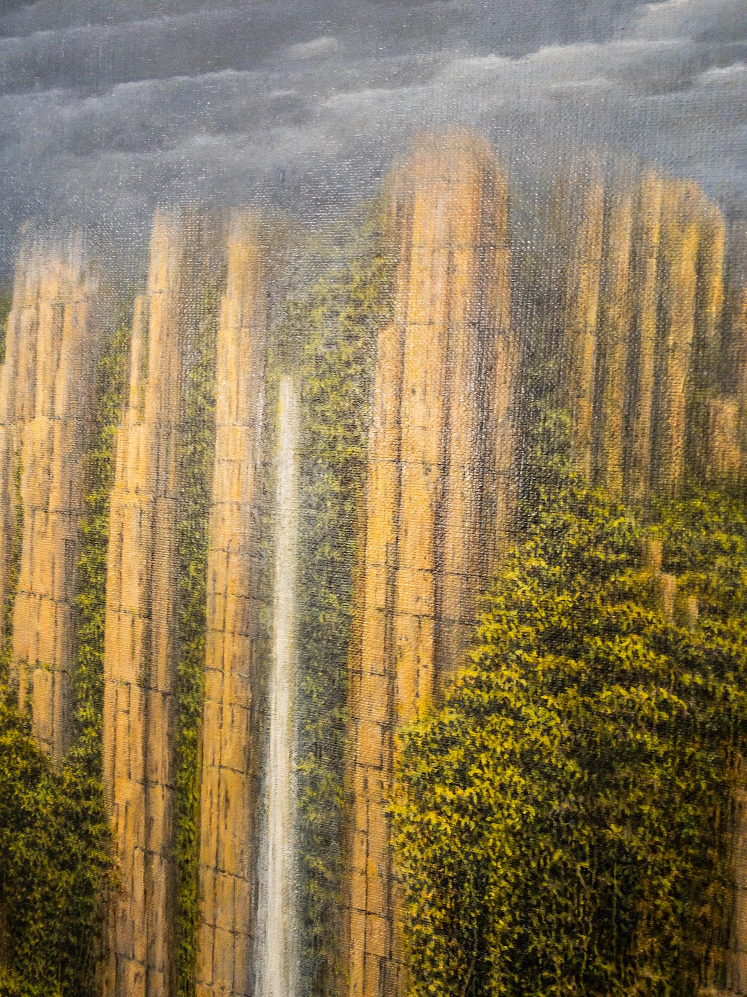 Du ciel et de la terre, la part des nuages von Gérard Priault - Ölgemälde im Angebot 3